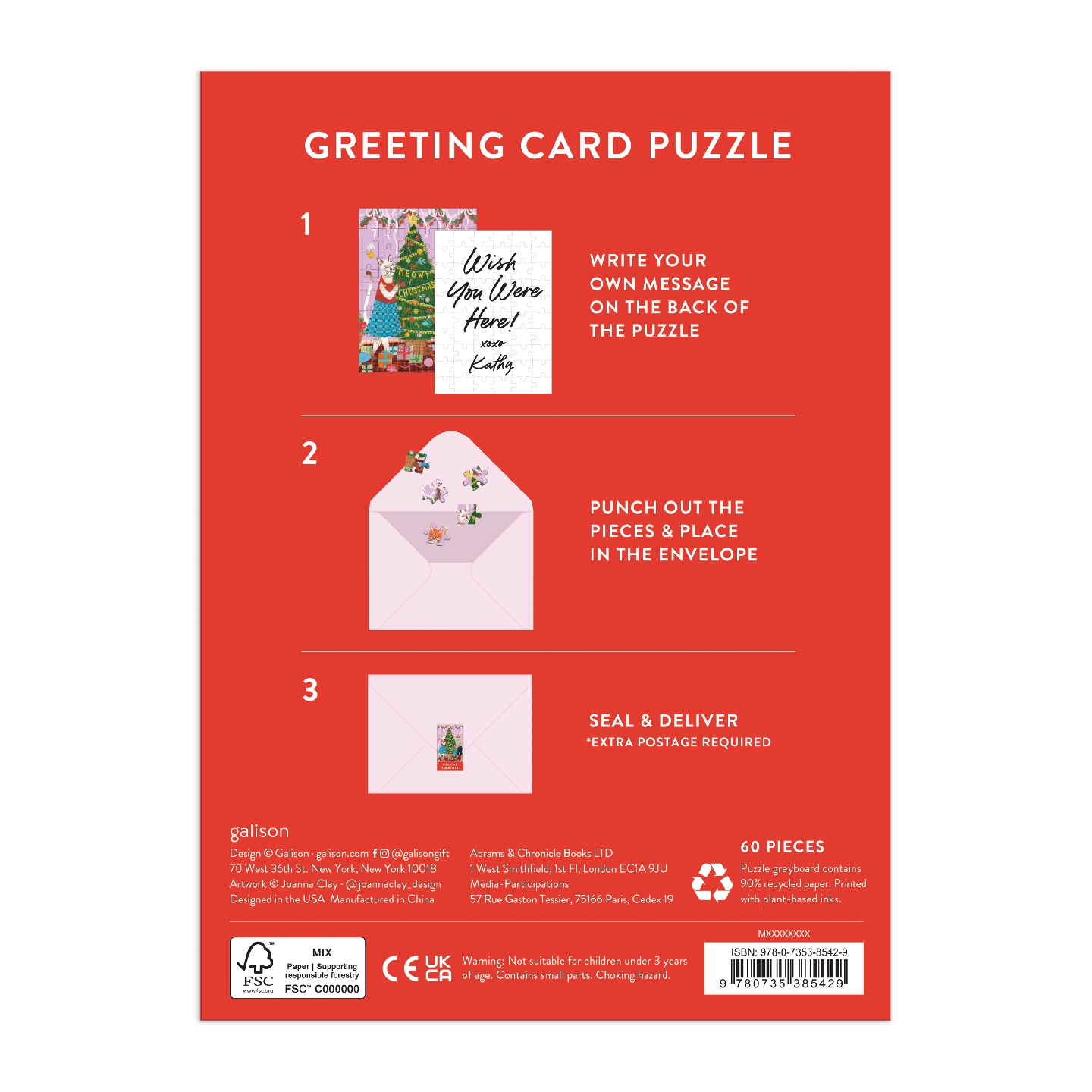 Meowy Christmas Greeting Card Puzzle