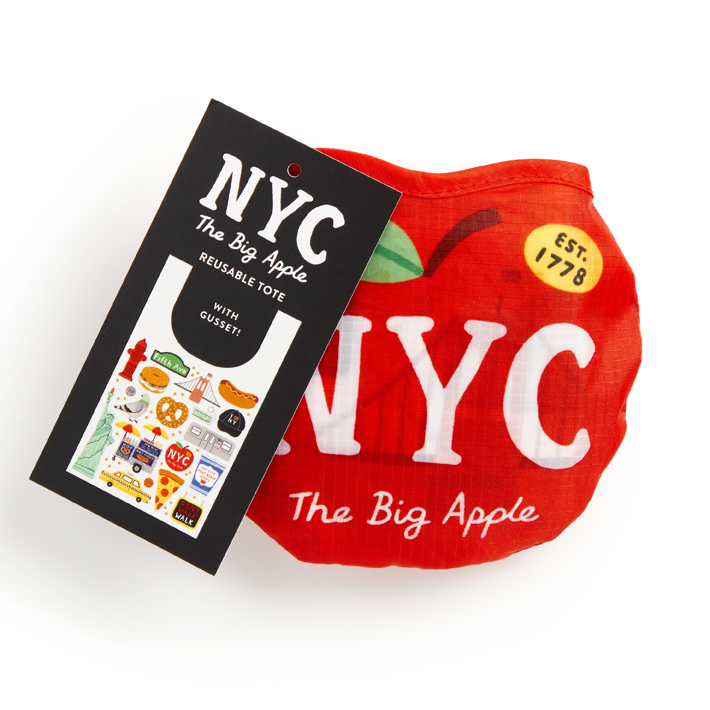 The Big Apple Packable Nylon Tote Bag