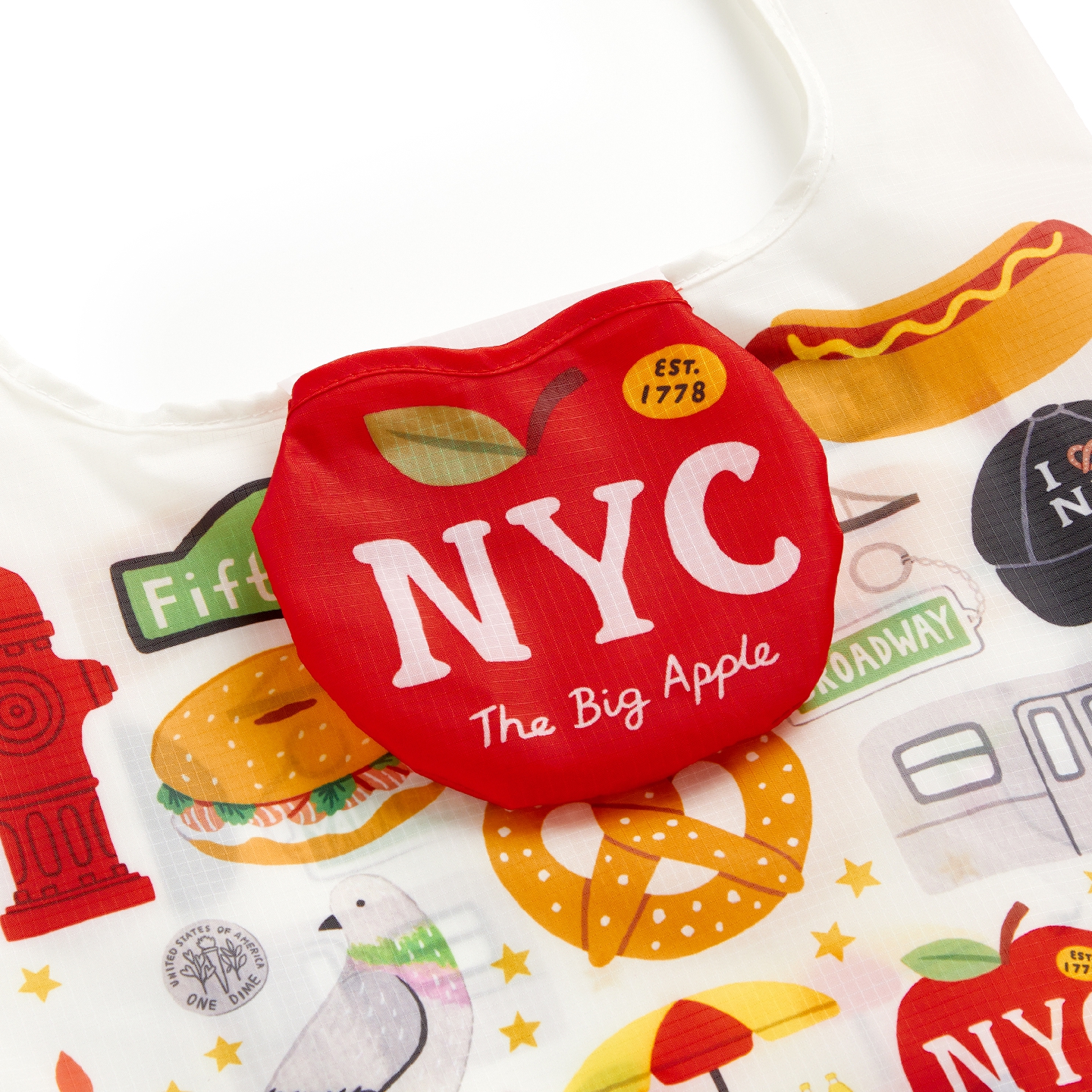 The Big Apple Packable Nylon Tote Bag