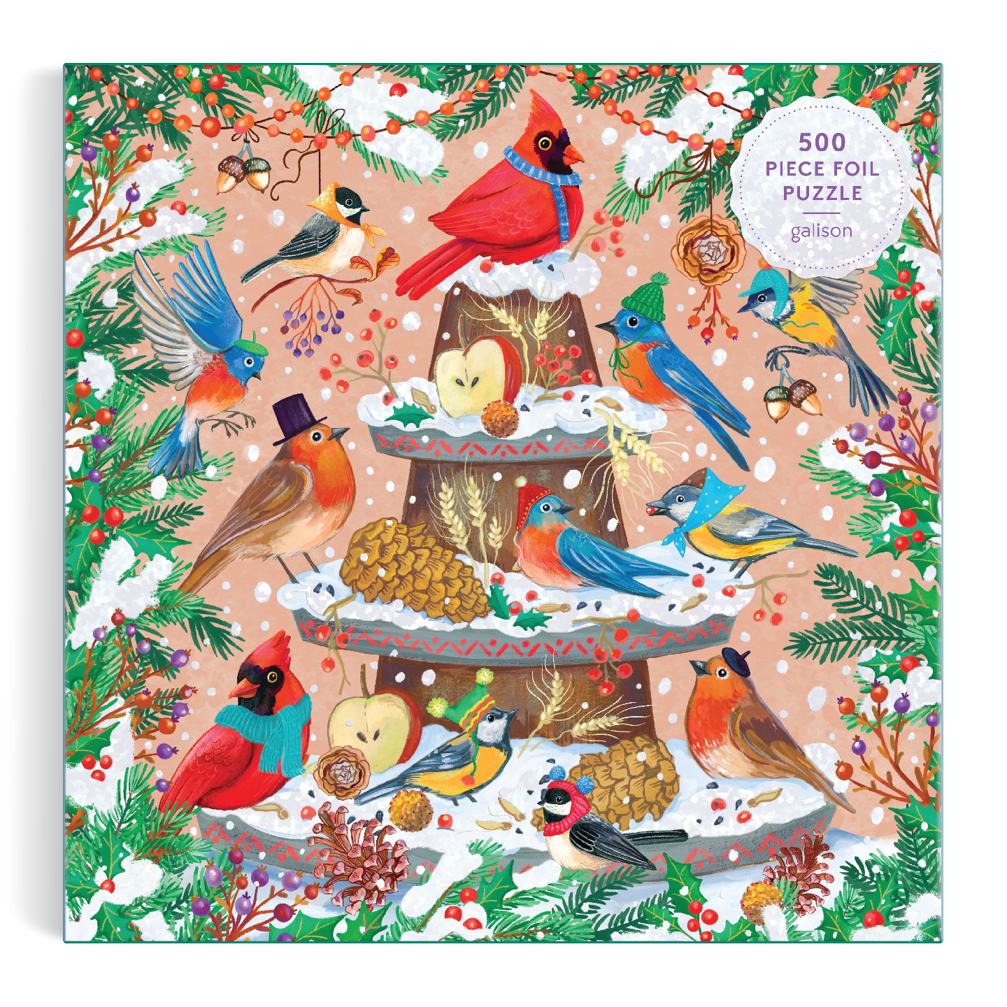 Festive Feathers 500 Piece Foil Puzzle