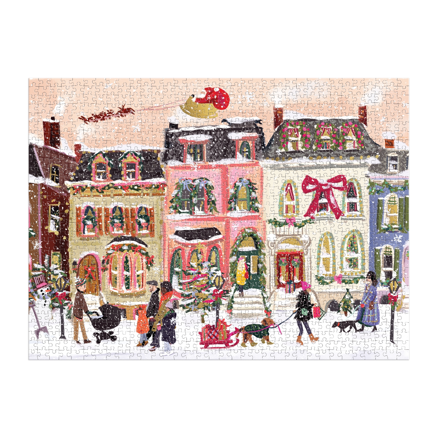 Snowfall on Main Street 1000 Piece Foil Puzzle