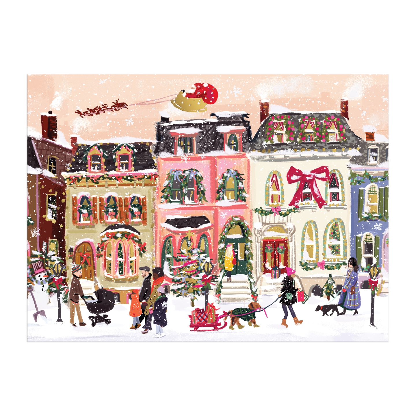 Snowfall on Main Street 1000 Piece Foil Puzzle