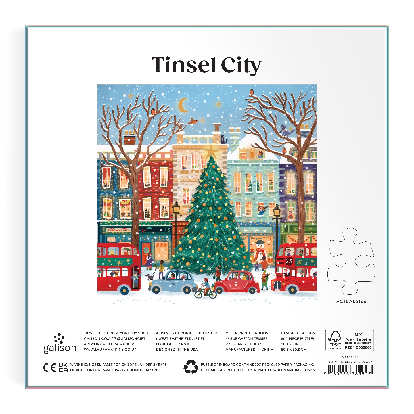Tinsel City 500 Piece Foil Puzzle