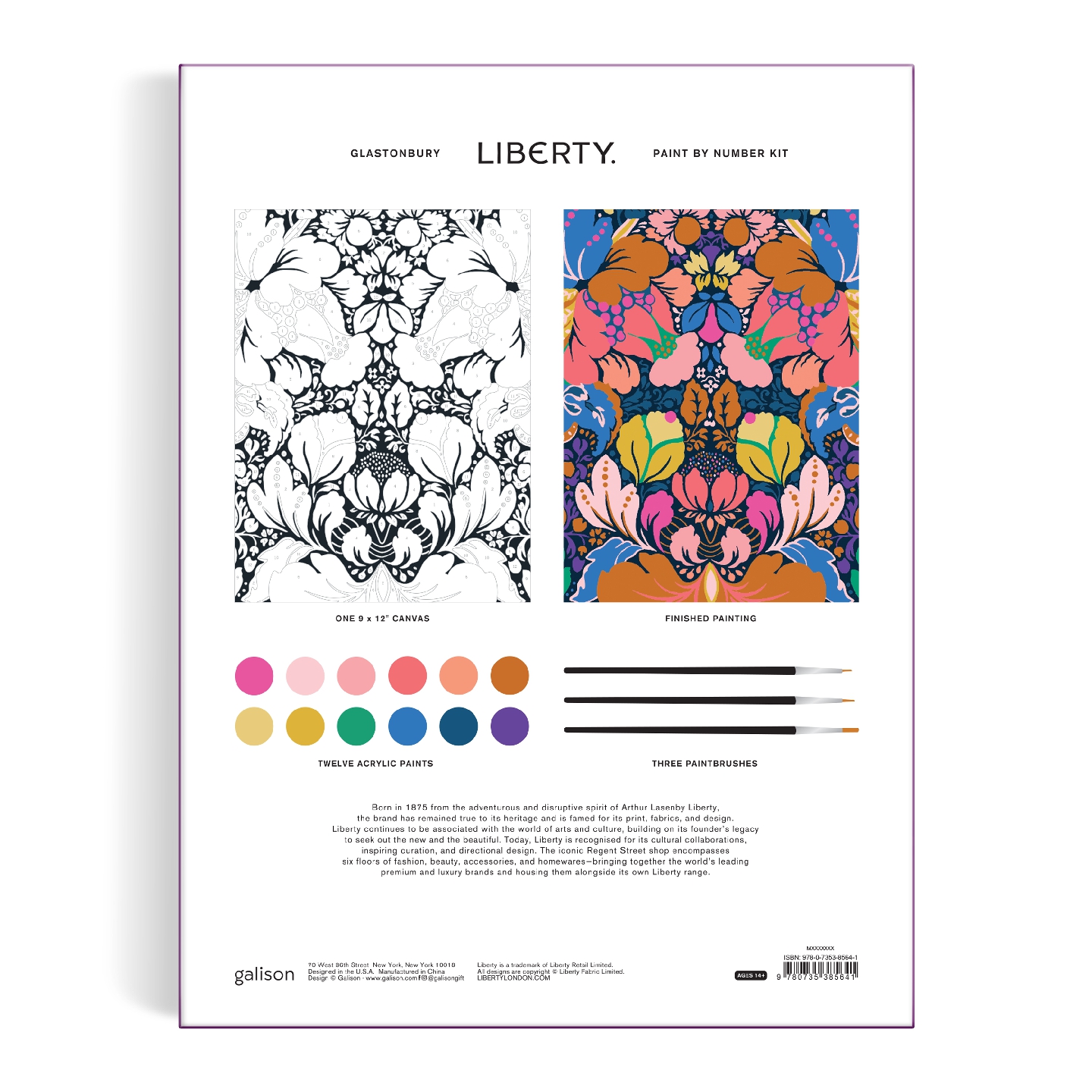 Liberty 9 x 12 Paint by Number Kit Glastonbury