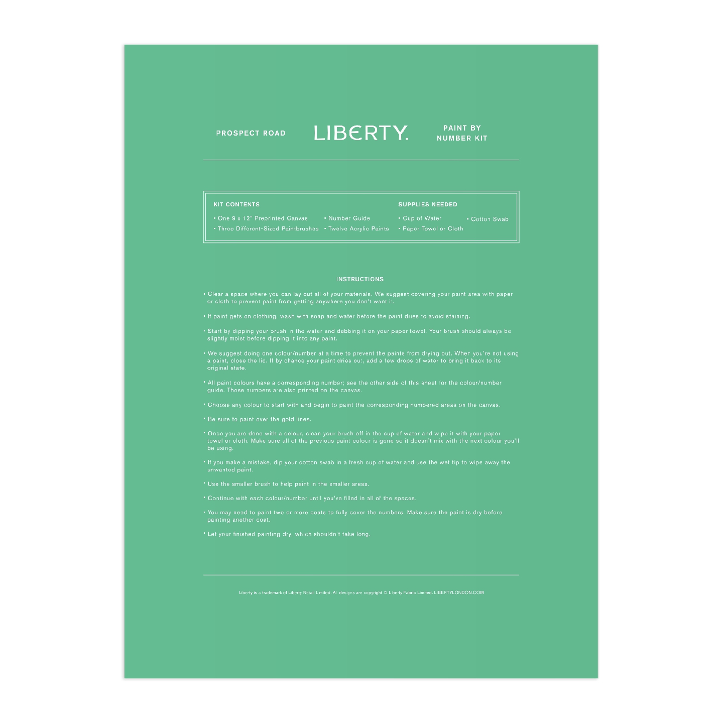 Liberty Prospect Road 9 x 12 Paint by Number Kit