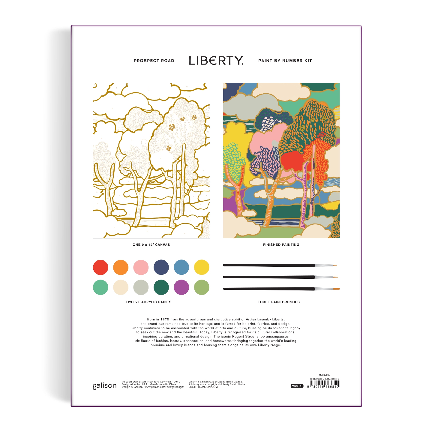 Liberty Prospect Road 9 x 12 Paint by Number Kit