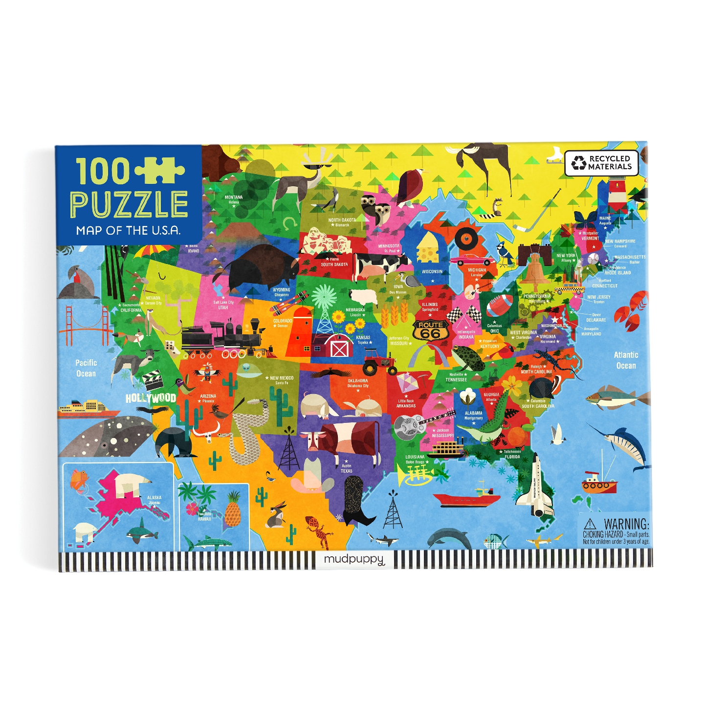 Map of the U.S.A. 100 Piece Puzzle