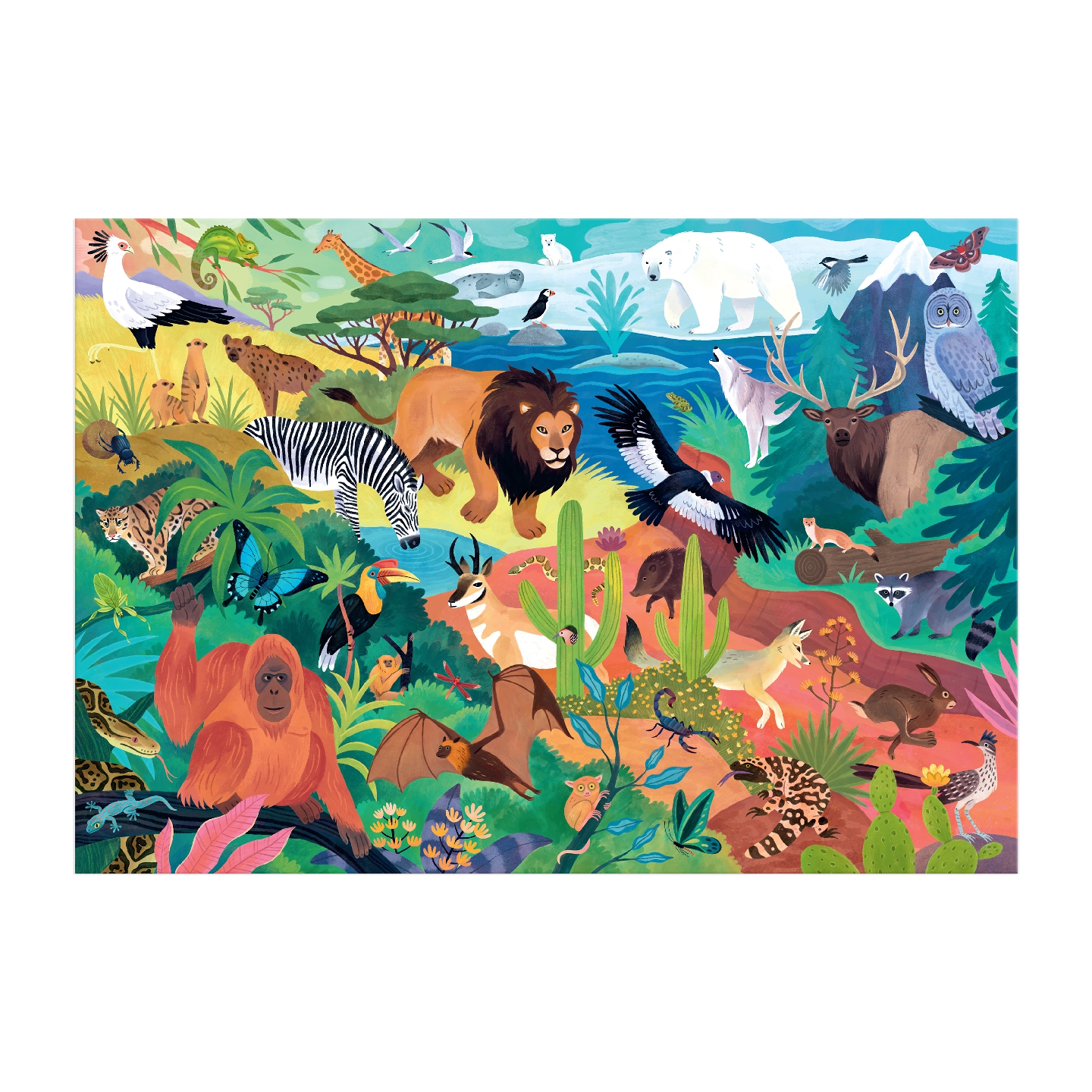 Animals of the World 100 Piece Puzzle