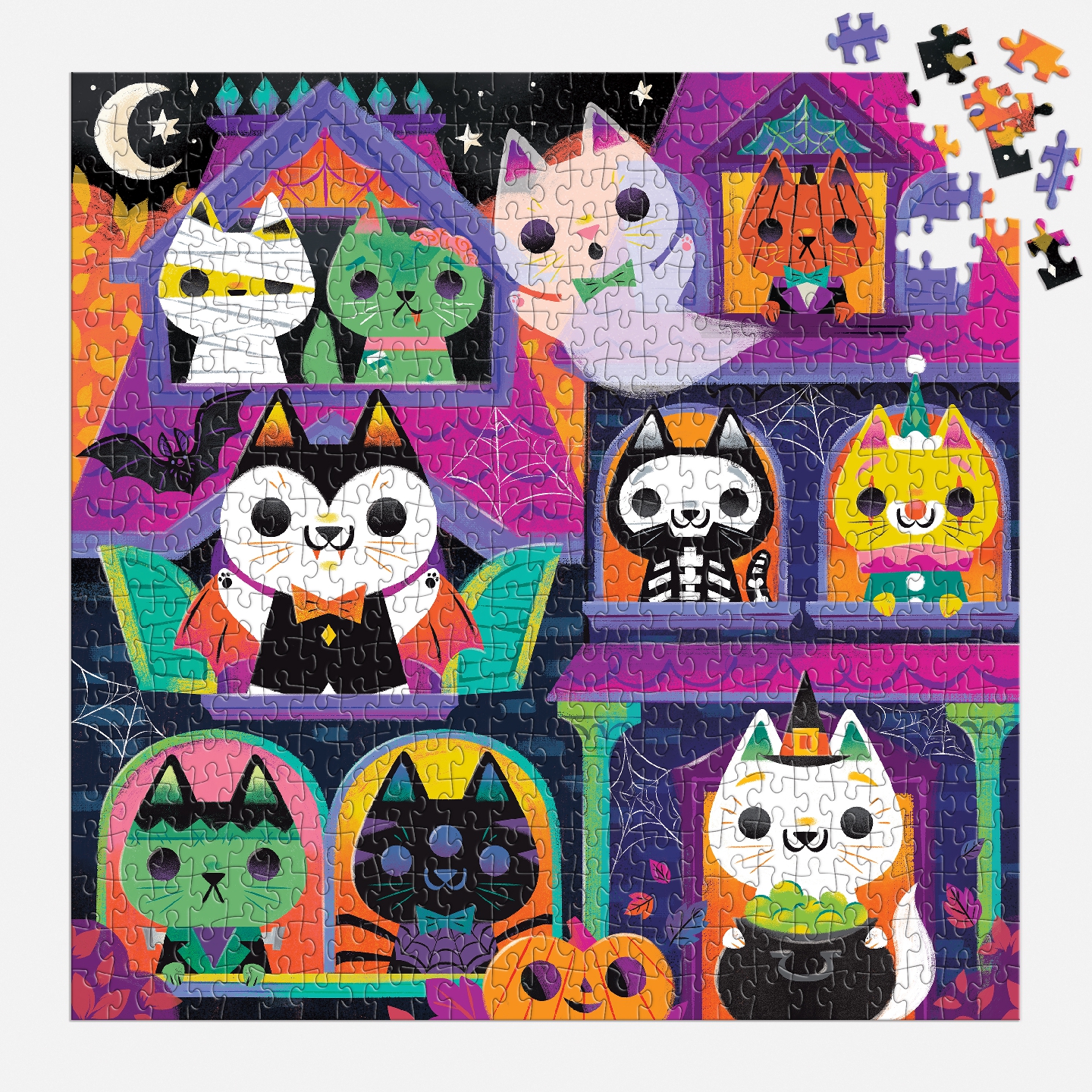Haunted House Cats 300 Piece Glow in the Dark Puzzle