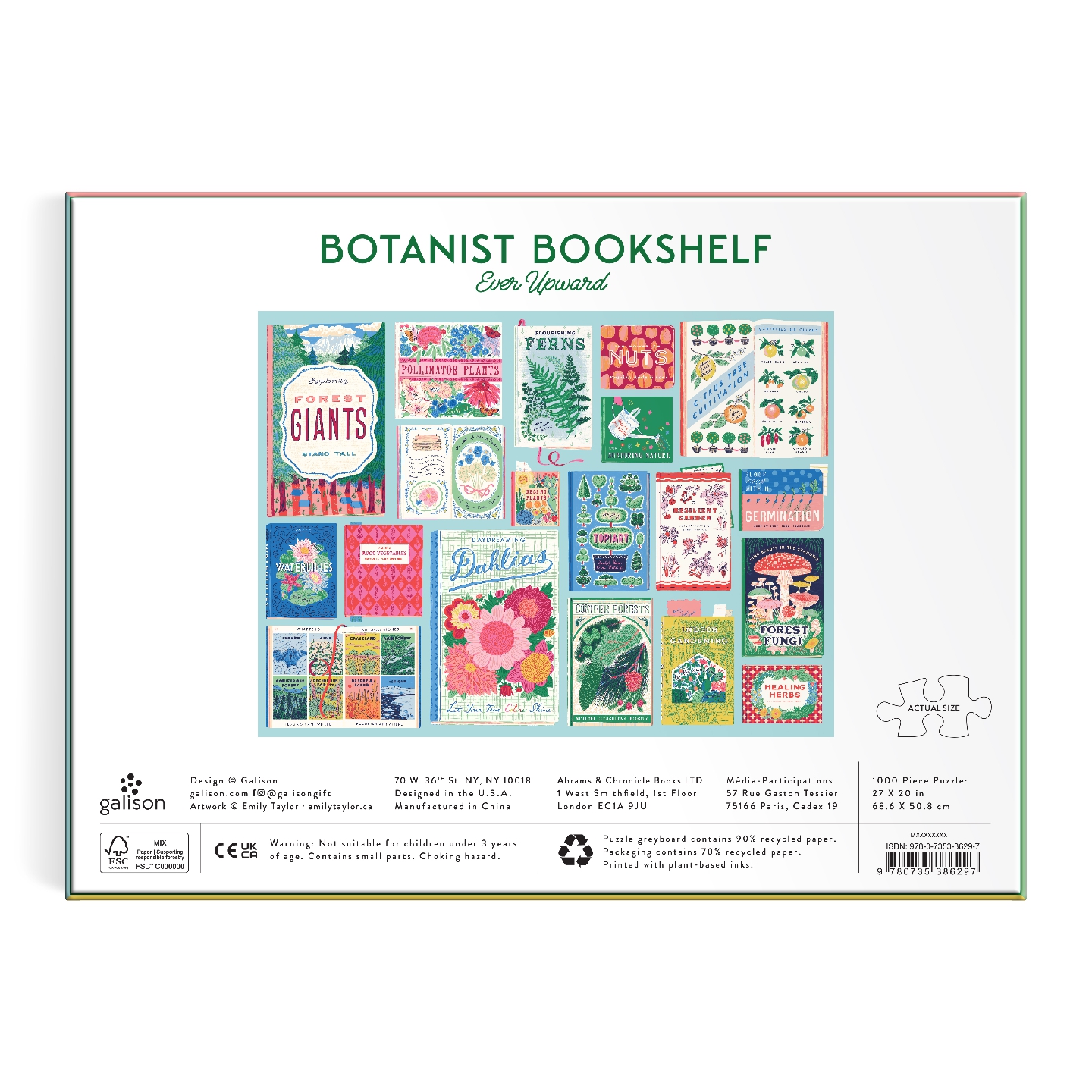 Ever Upward Botanist Bookshelf 1000 Piece Puzzle