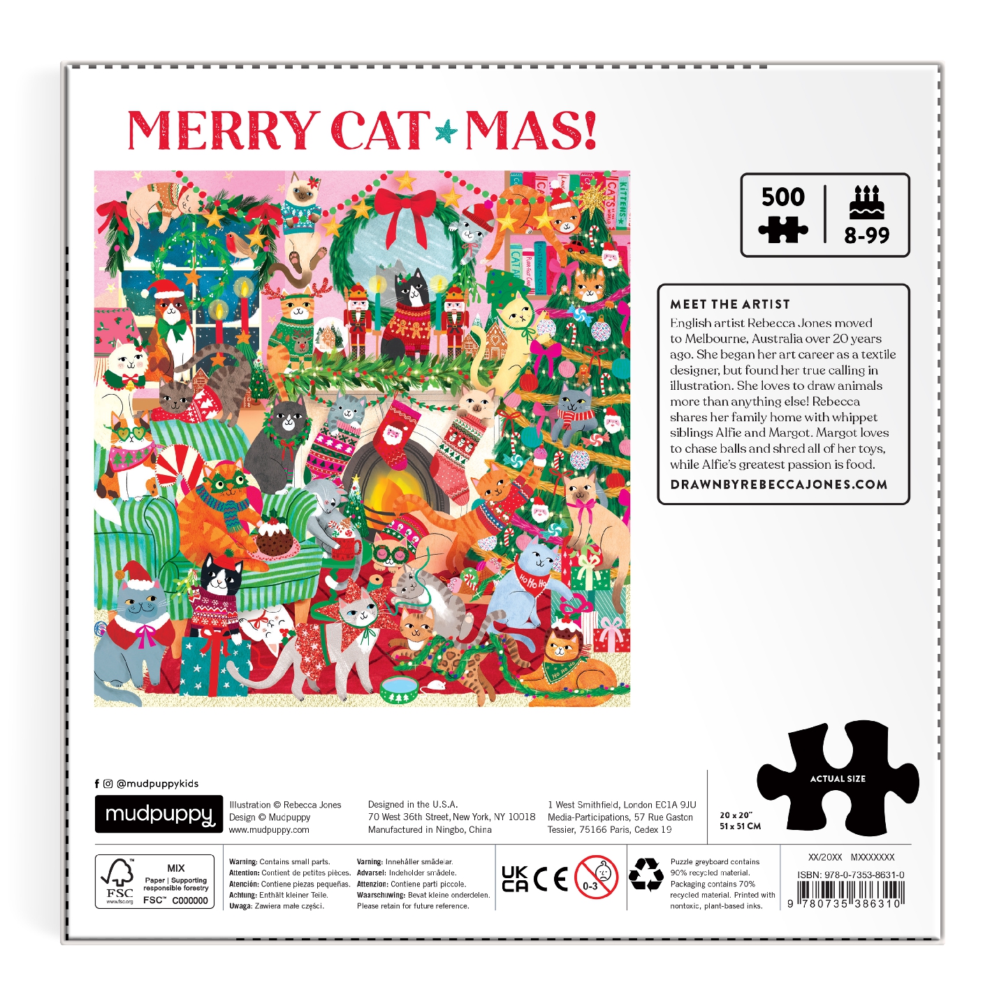Merry Catmas! 500 Piece Family Puzzle