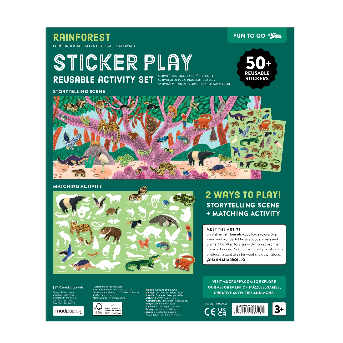 Rainforest Sticker Play Reusable Activity Set