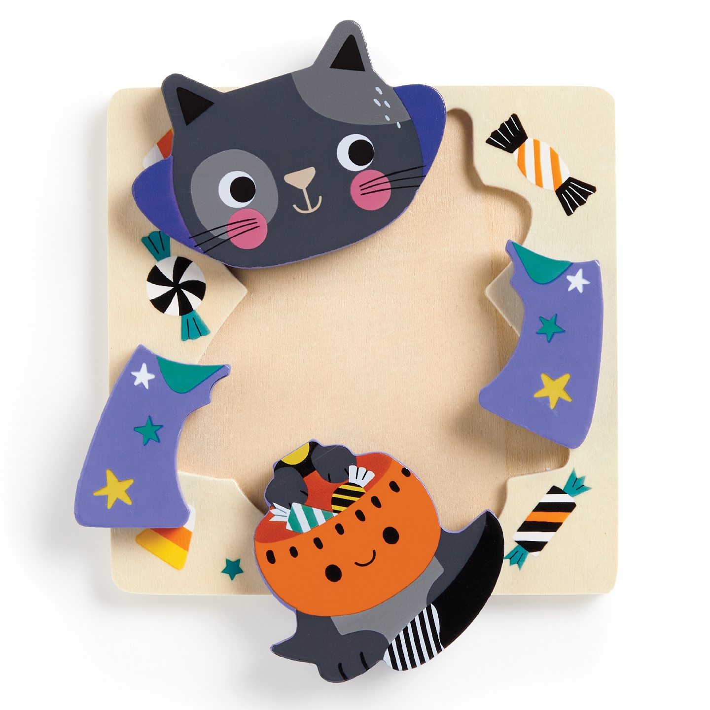 Halloween Set of 4 Wood Puzzles