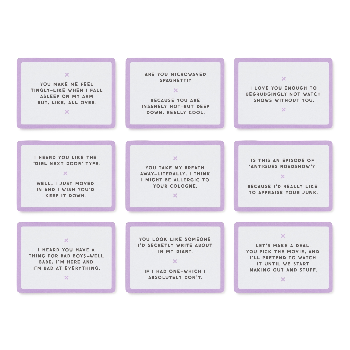Emergency Pick-up Lines Card Set