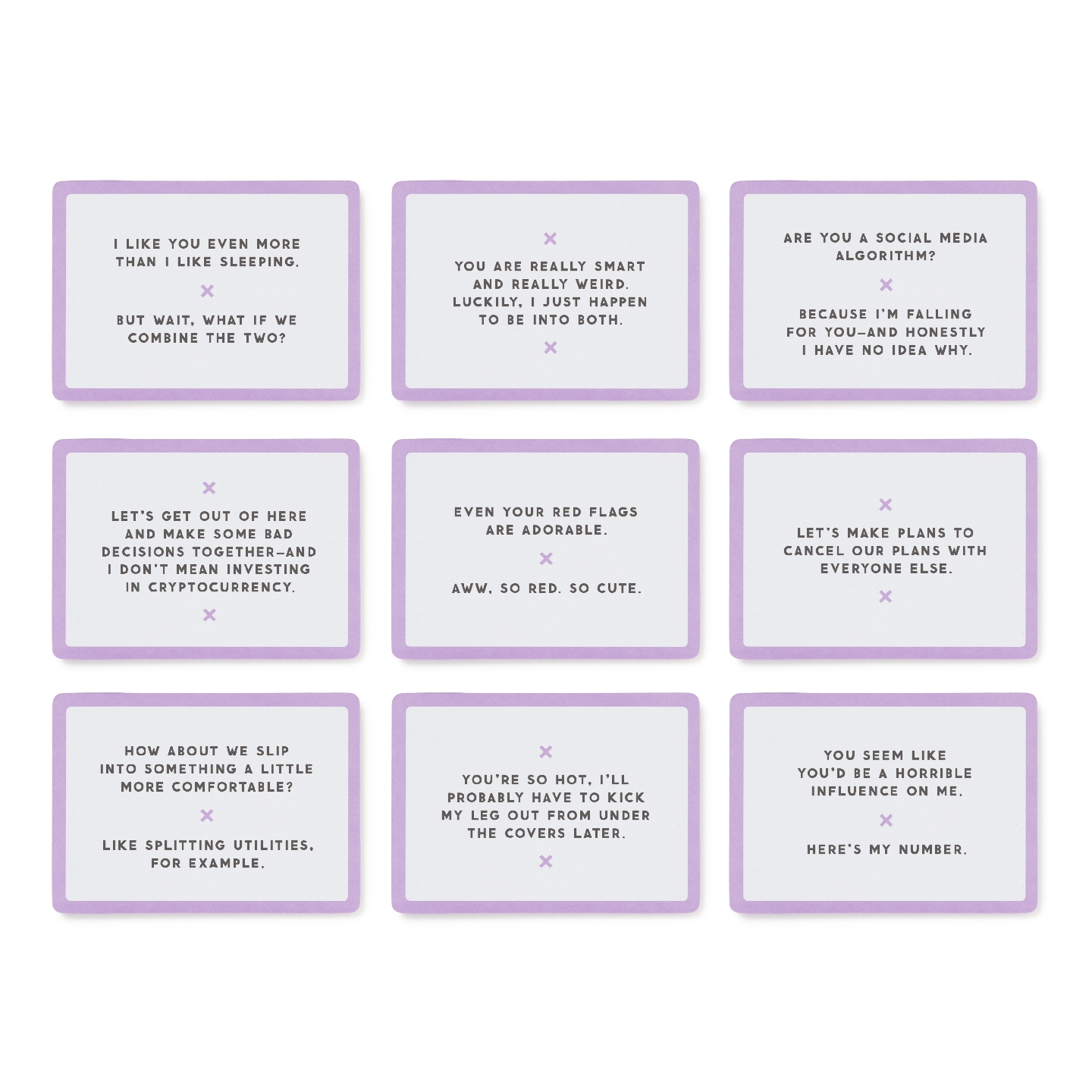 Emergency Pick-up Lines Card Set