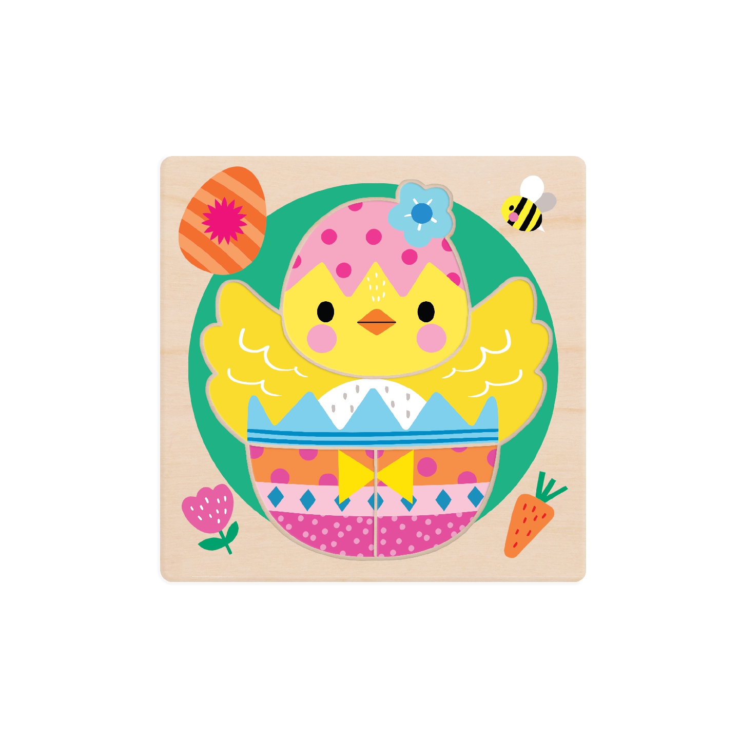 Spring Friends Set of 4 Wooden Puzzles