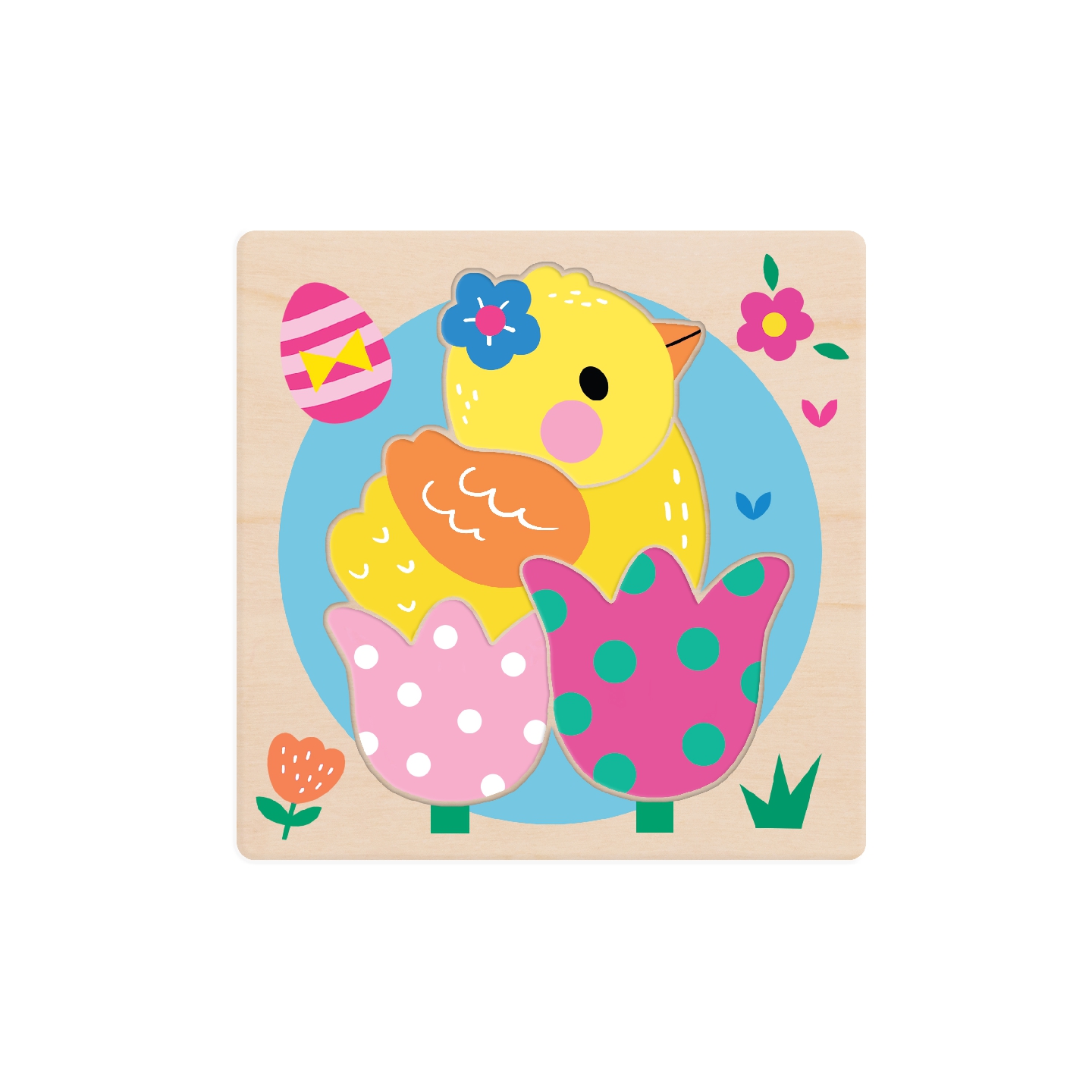 Spring Friends Set of 4 Wooden Puzzles
