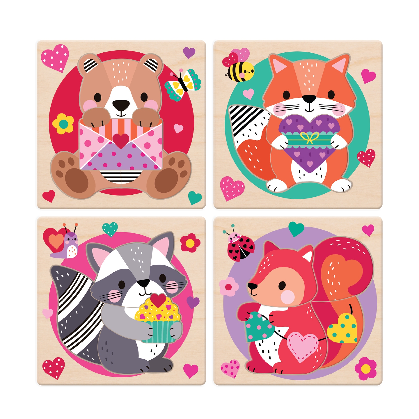 Fur-ever Friends Set of 4 Wooden Puzzles