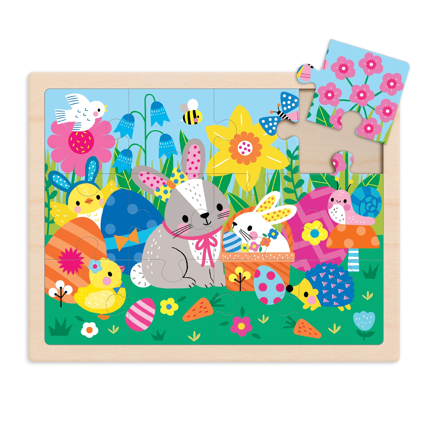 Spring Friends 12 Piece Wooden Puzzle