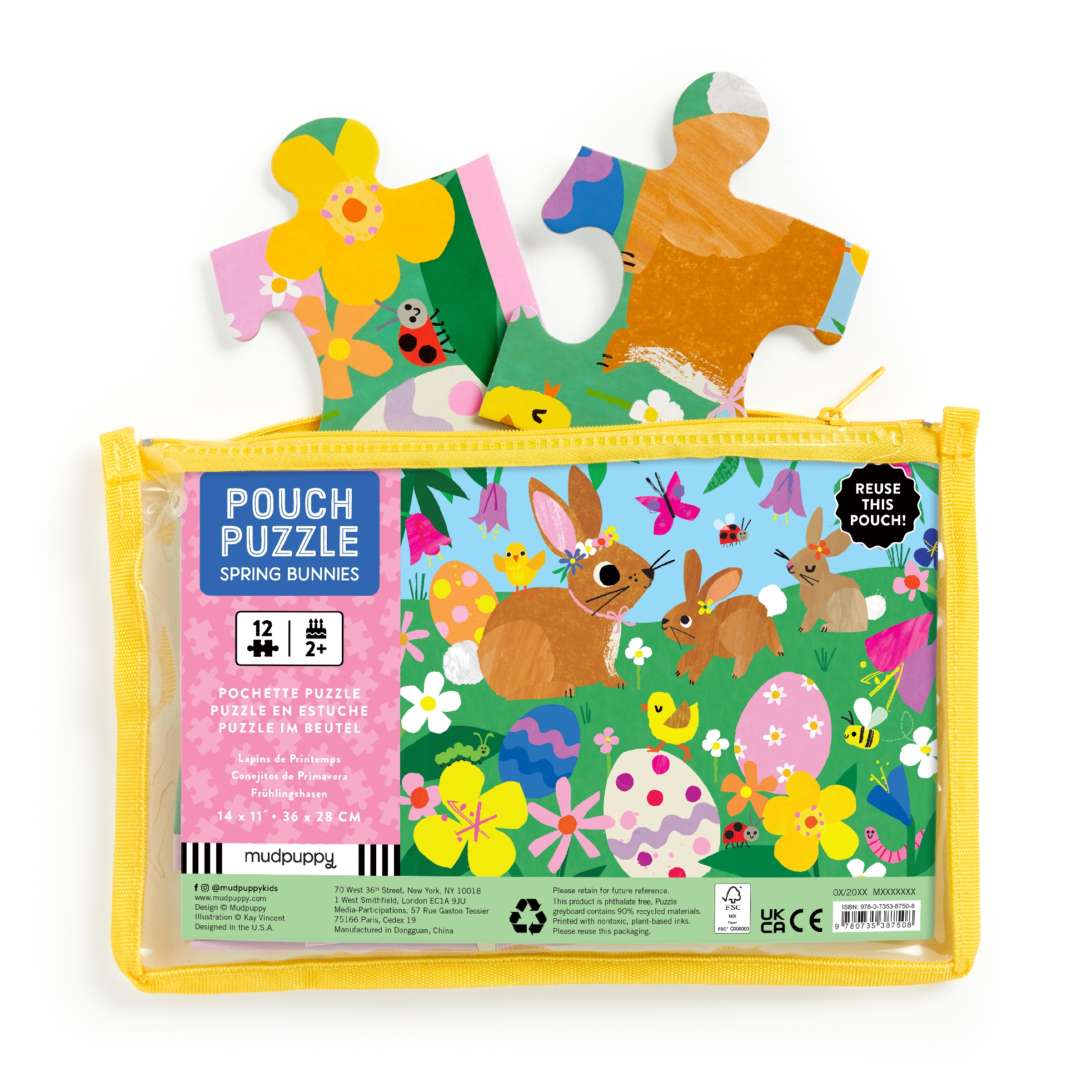 Spring Bunnies 12 Piece Pouch Puzzle