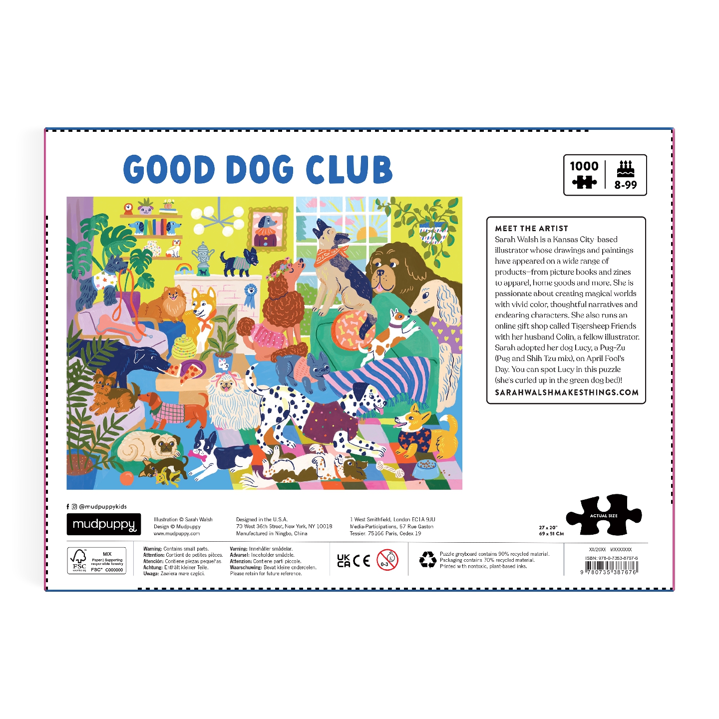 Good Dog Club 1000 Piece Family Puzzle
