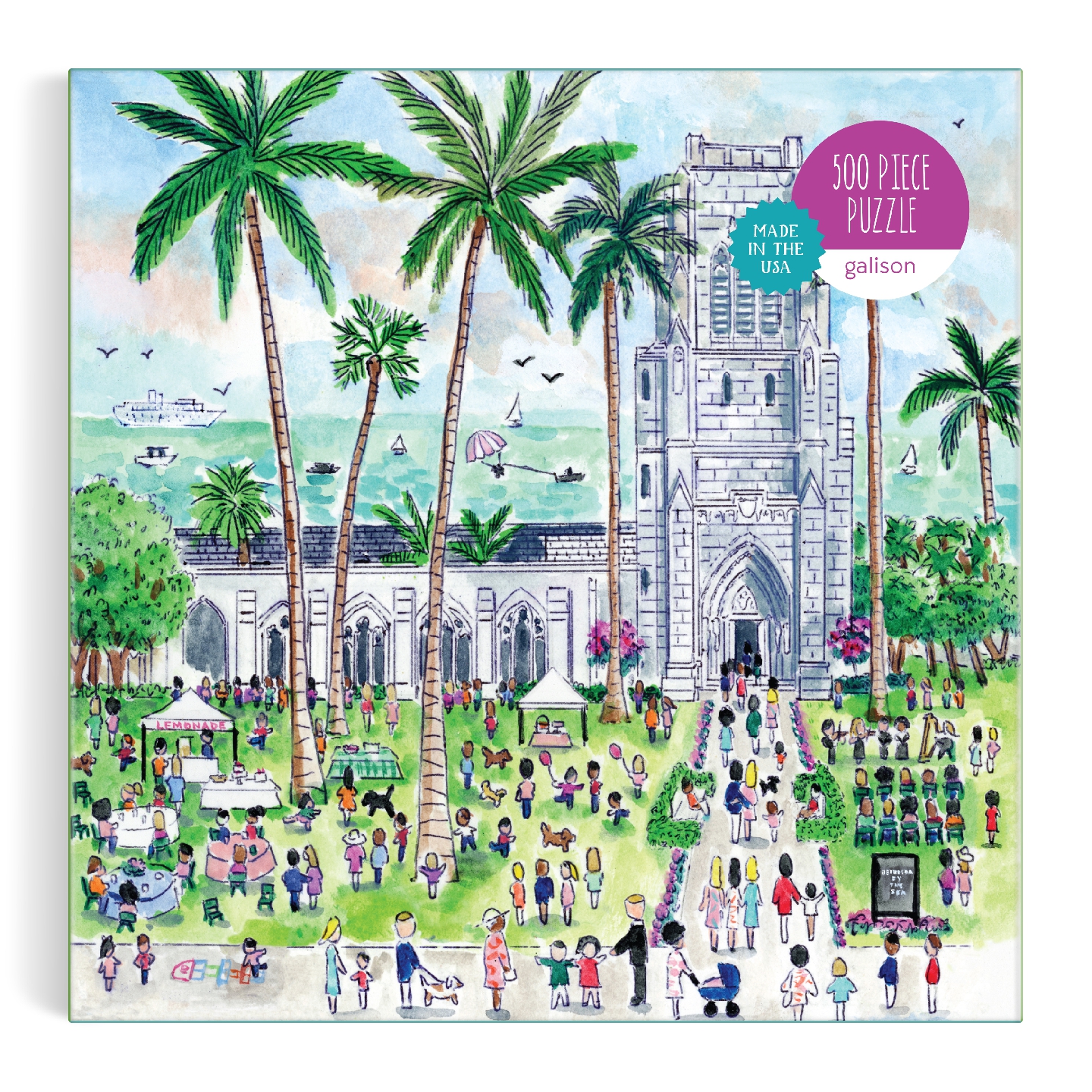 Michael Storrings Sunday in Palm Beach Bethesda by the Sea 500 Piece Puzzle