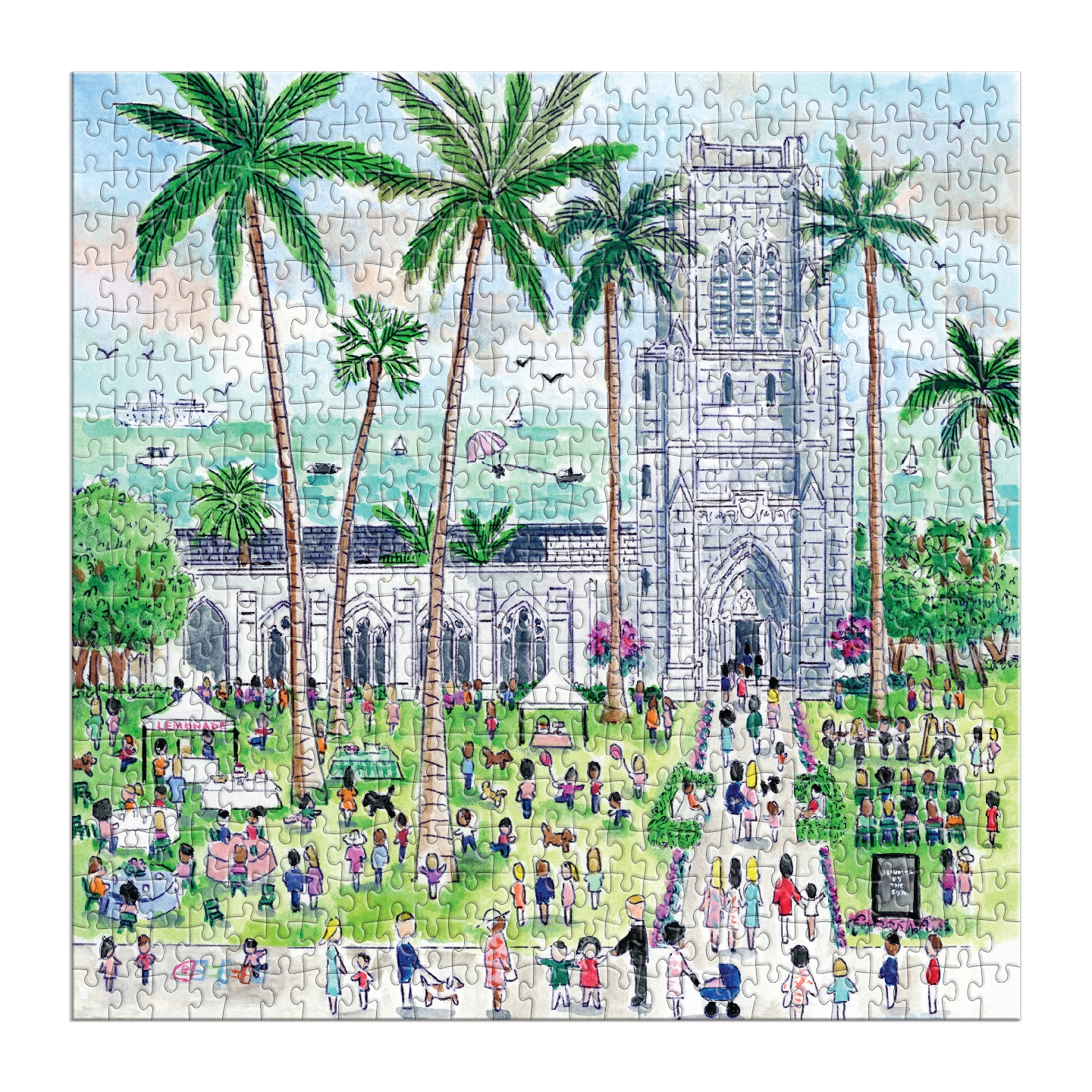 Michael Storrings Sunday in Palm Beach Bethesda by the Sea 500 Piece Puzzle