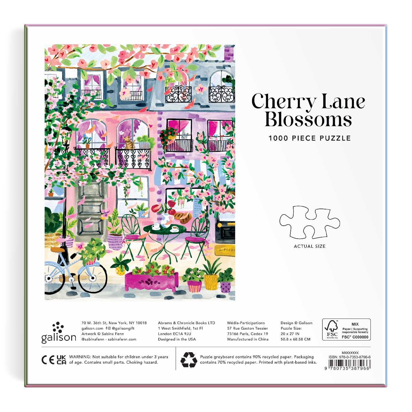 Cherry Lane Blossoms 1000 Piece Puzzle