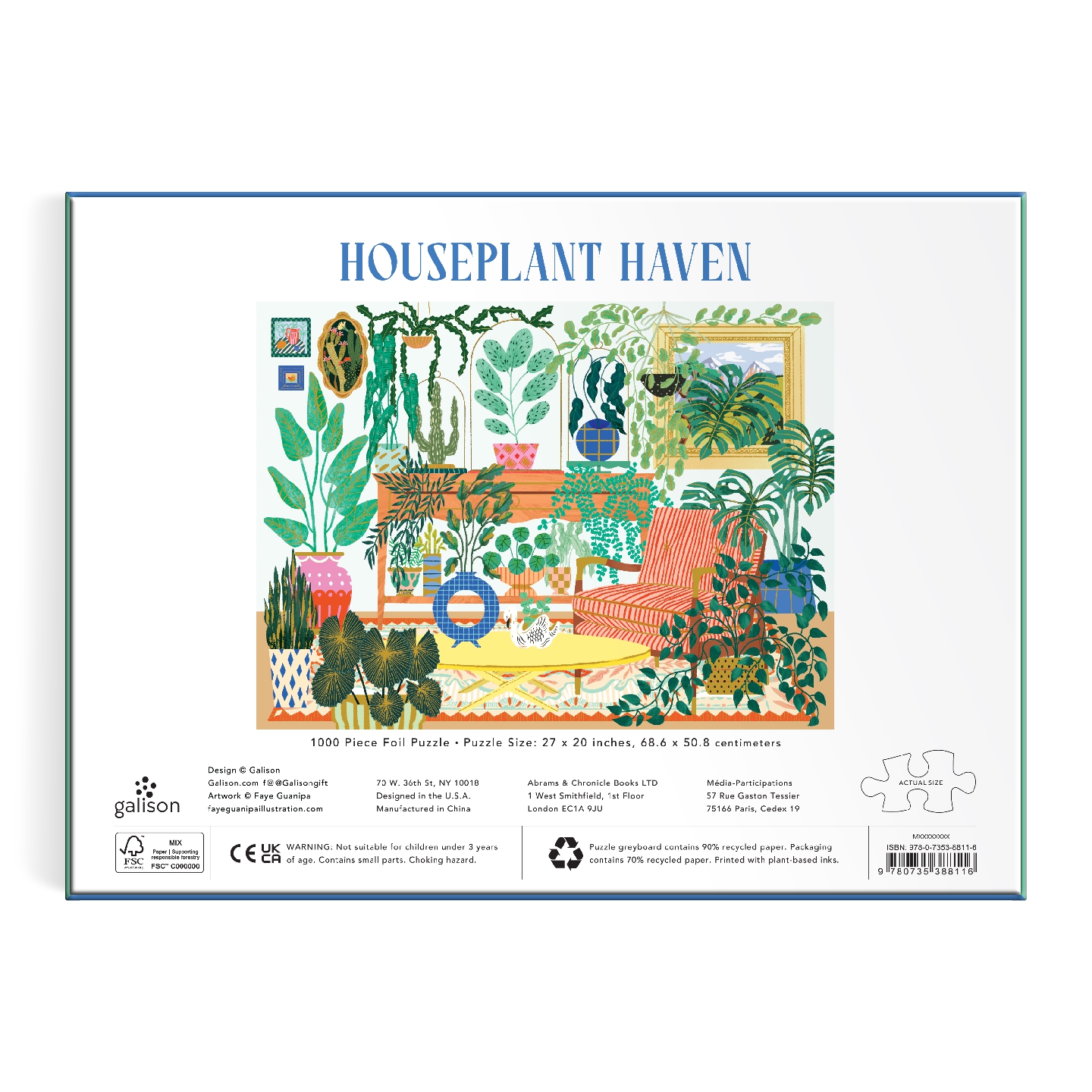 Houseplant Haven 1000 Piece Foil Puzzle
