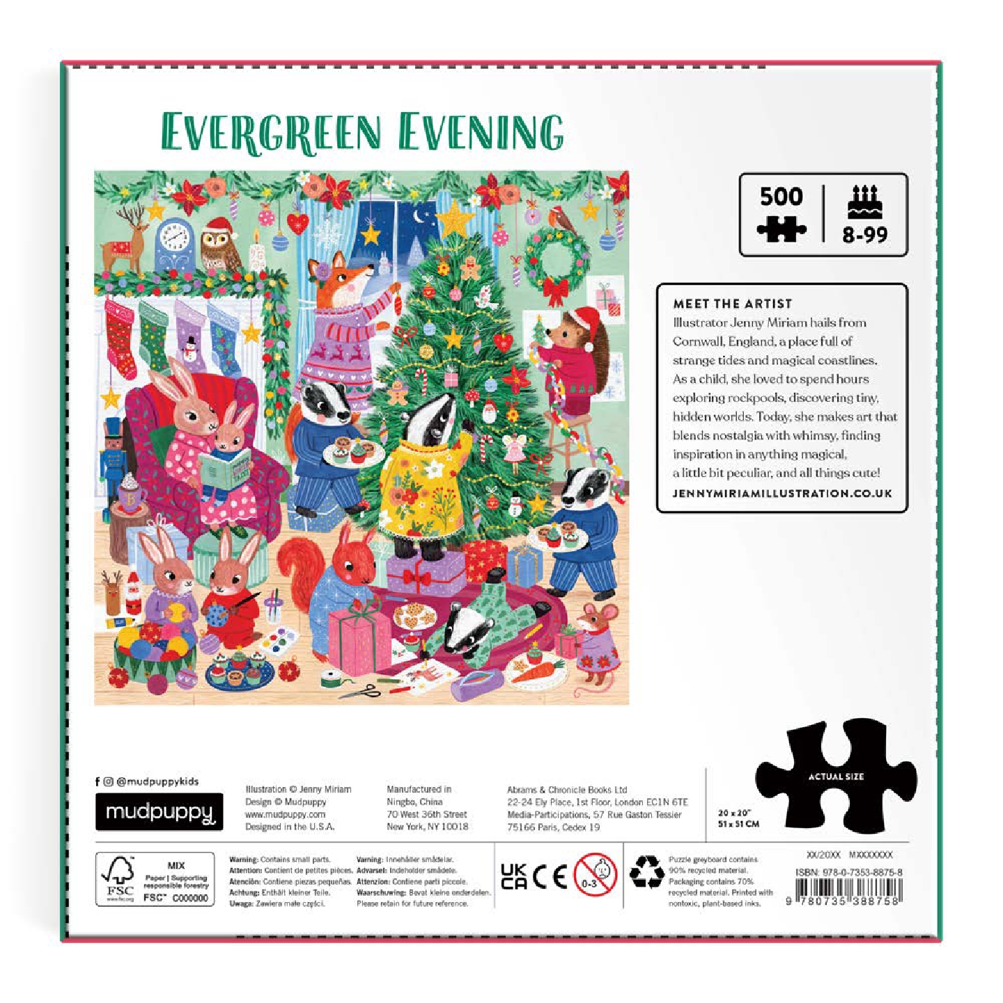 Evergreen Evening 500 Piece Family Puzzle