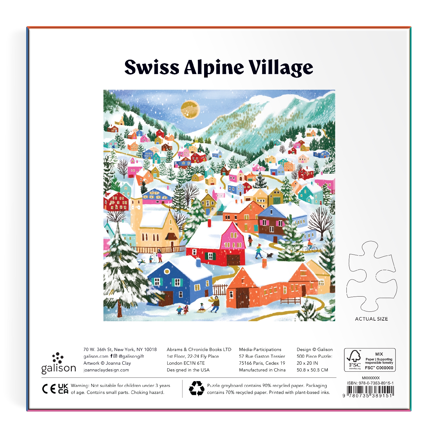 Swiss Alpine Village 500 Piece Foil Puzzle