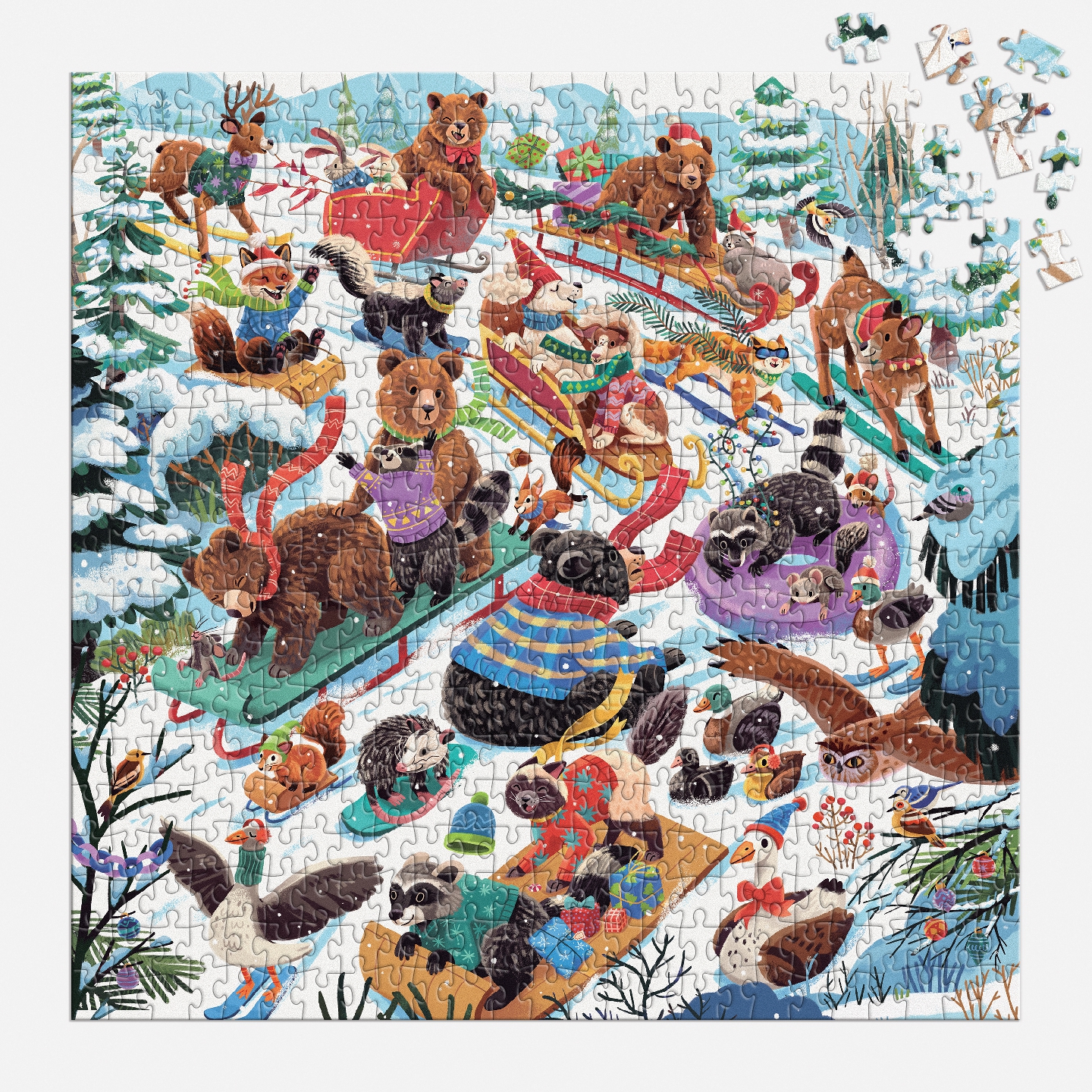 Dashing All The Way 500 Piece Puzzle