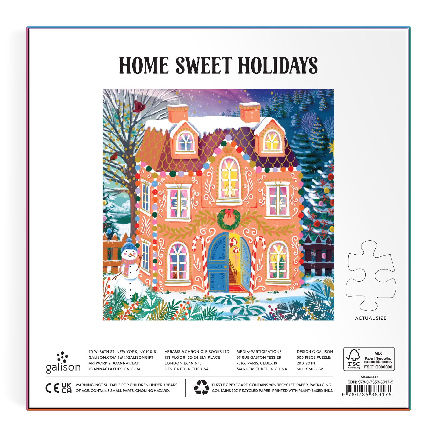Home Sweet Holidays 500 Piece Foil Puzzle