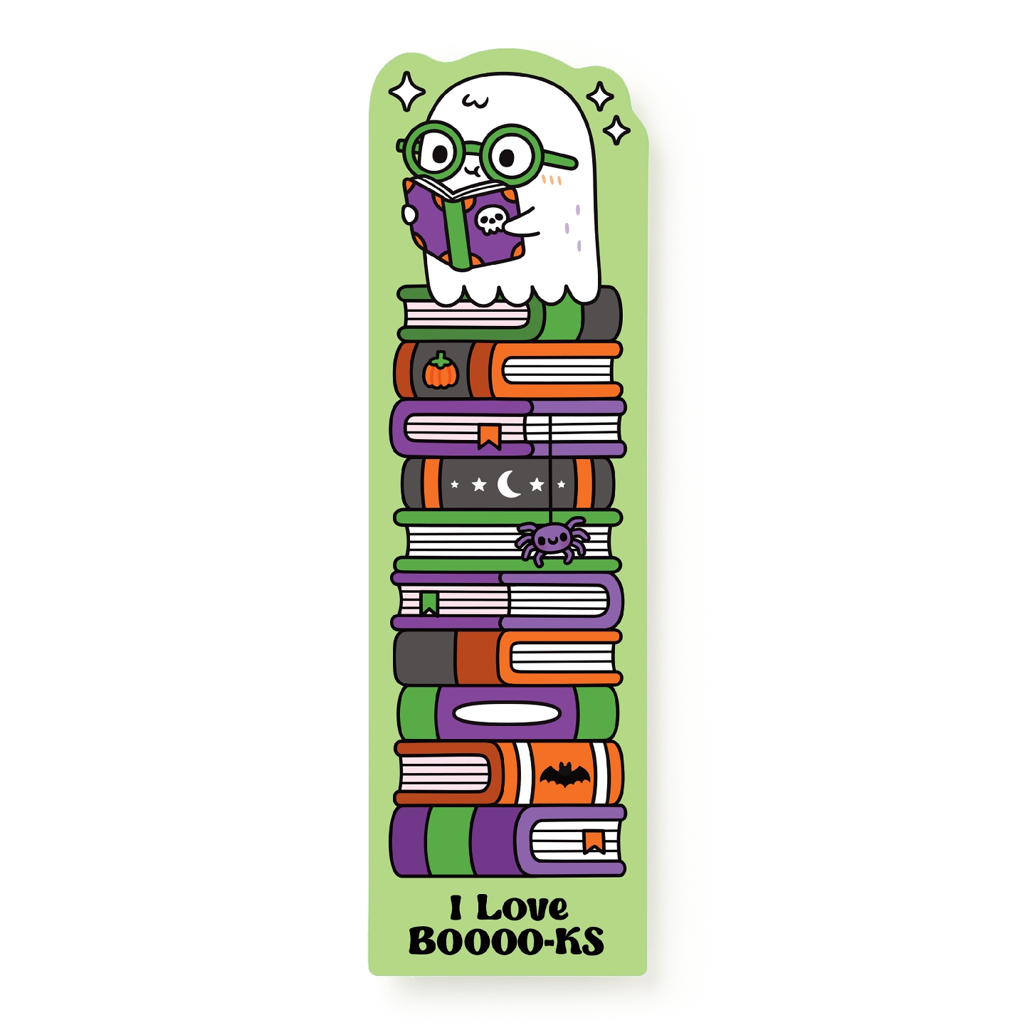 I Love BOOOO-KS Ghost Bookmark