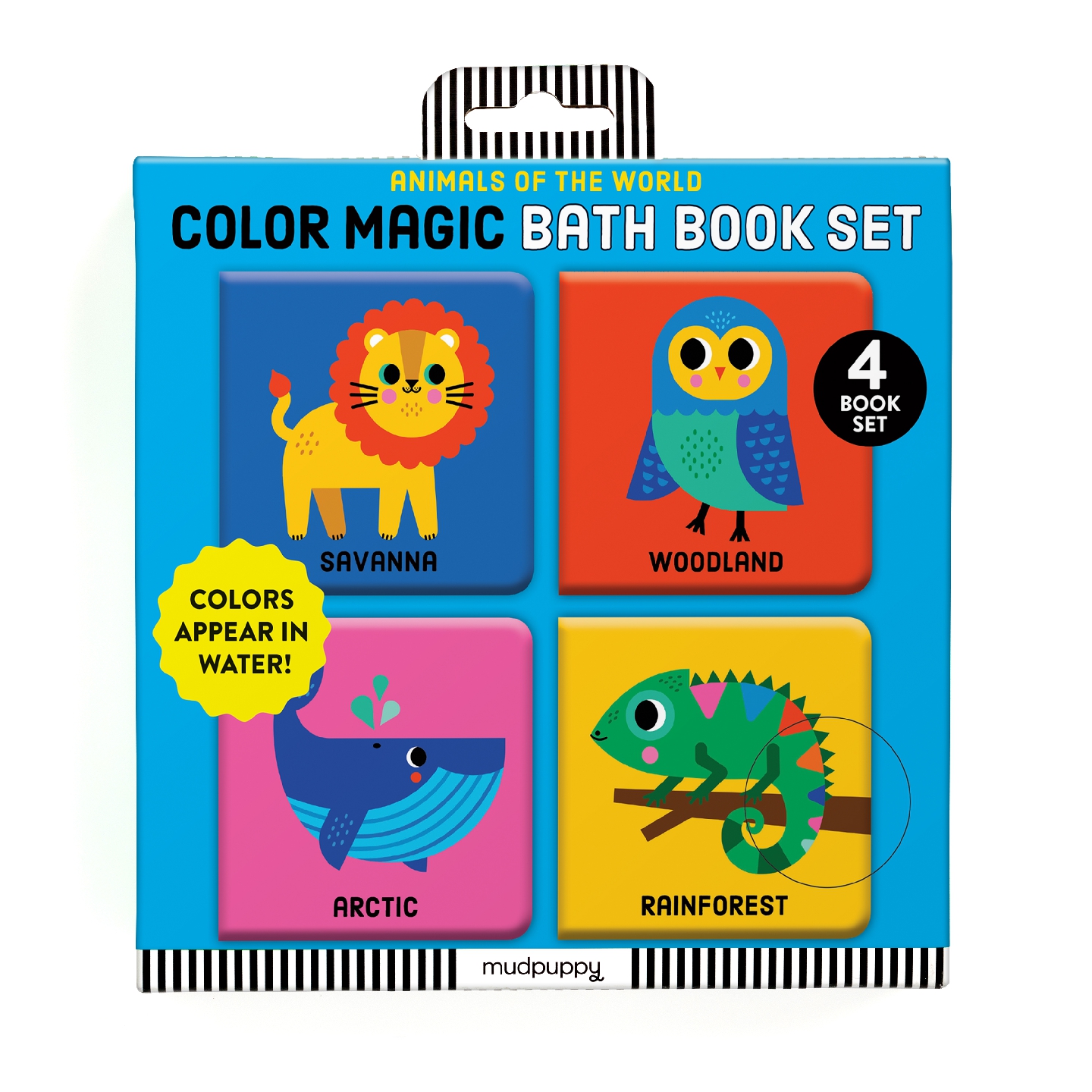 Animals Of The World Color Magic Bath Book Set