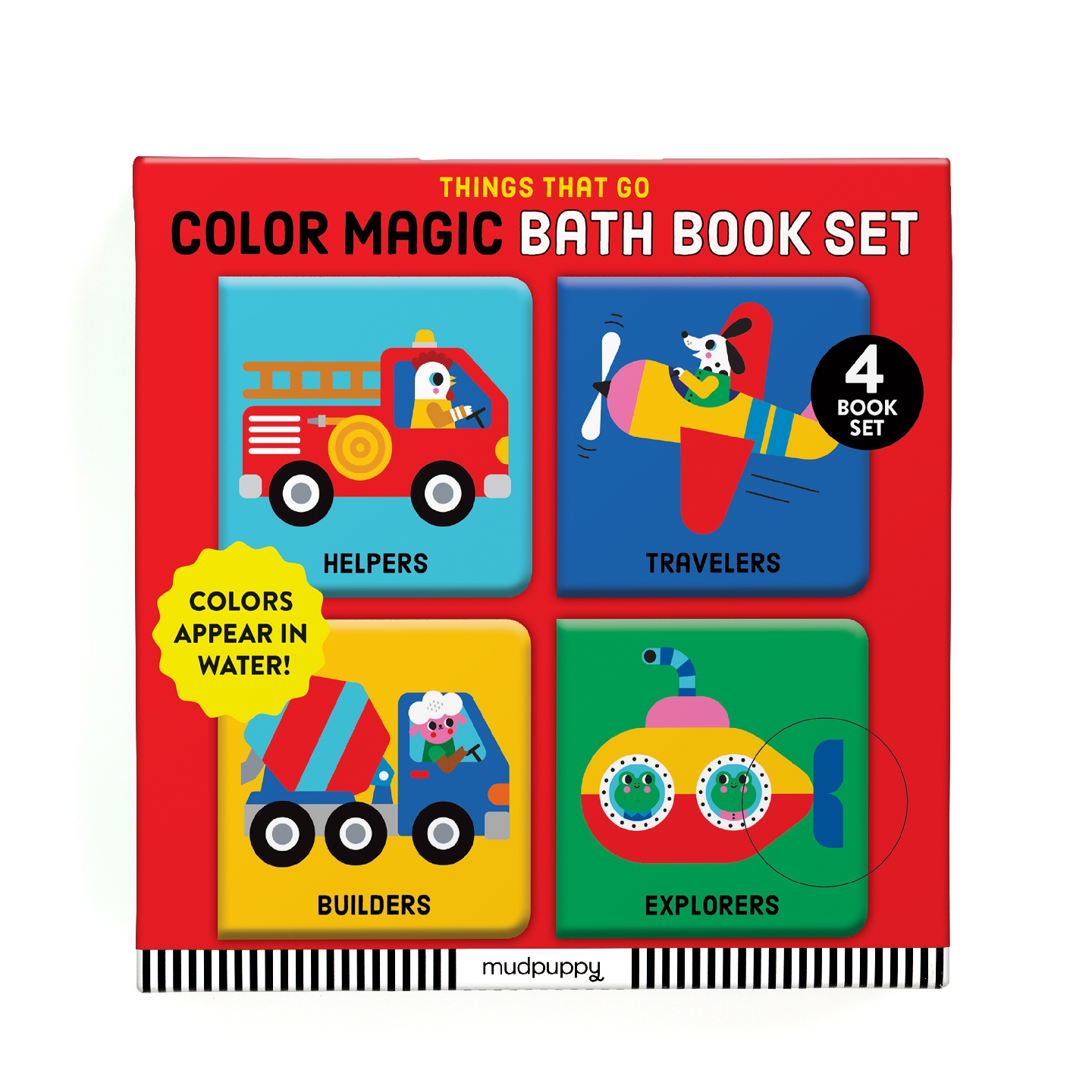 Things That Go Color Magic Bath Book Set