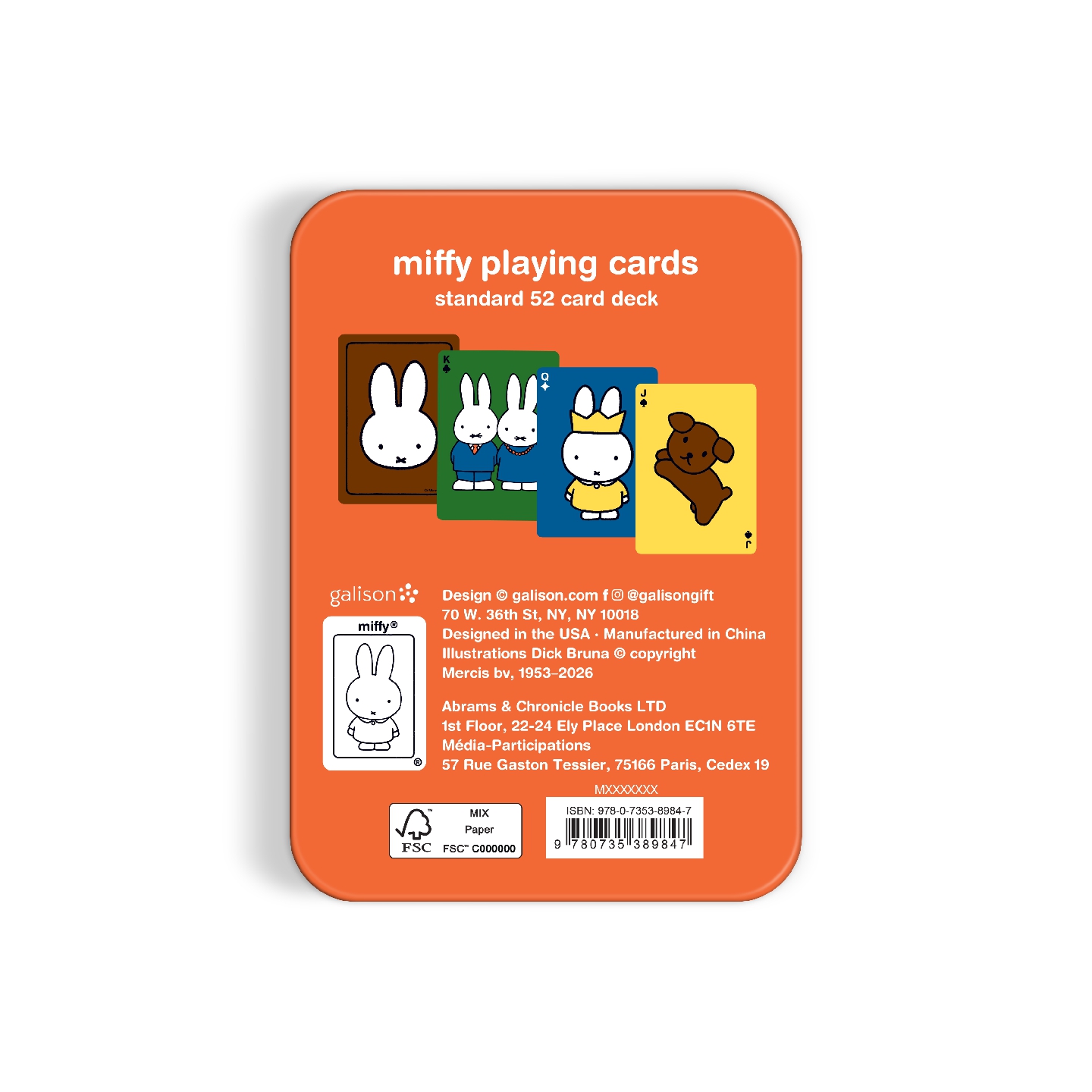 Miffy Playing Card Deck