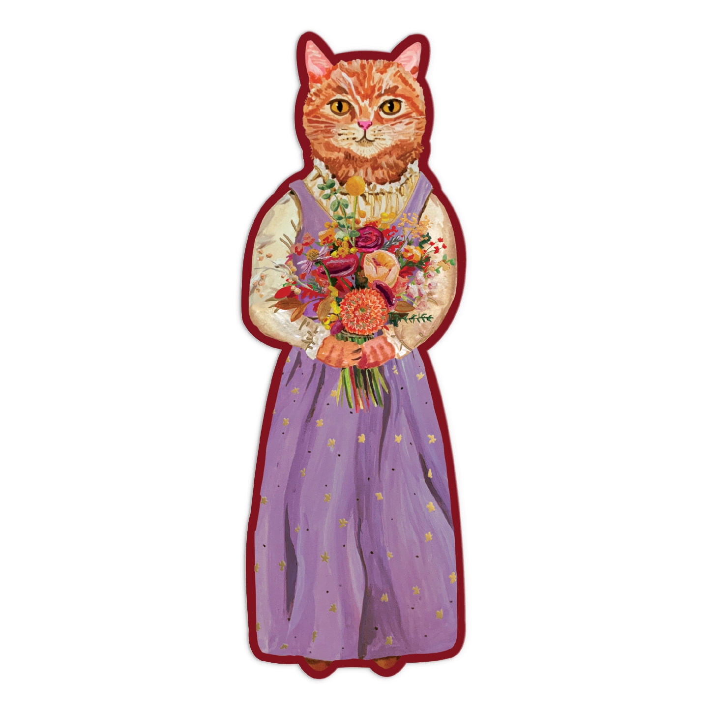 Cottage Cats Paper Bookmark
