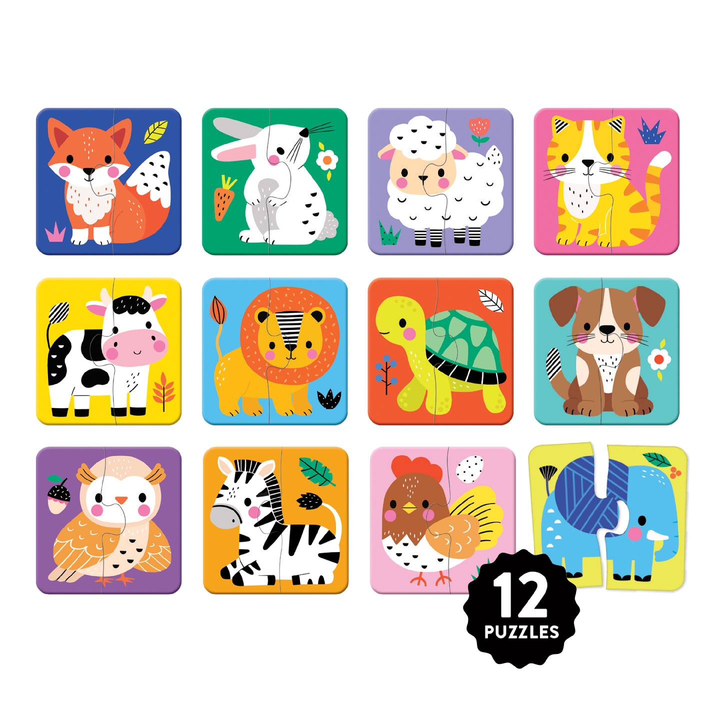 My First Animals 2 Piece Match-up Puzzles