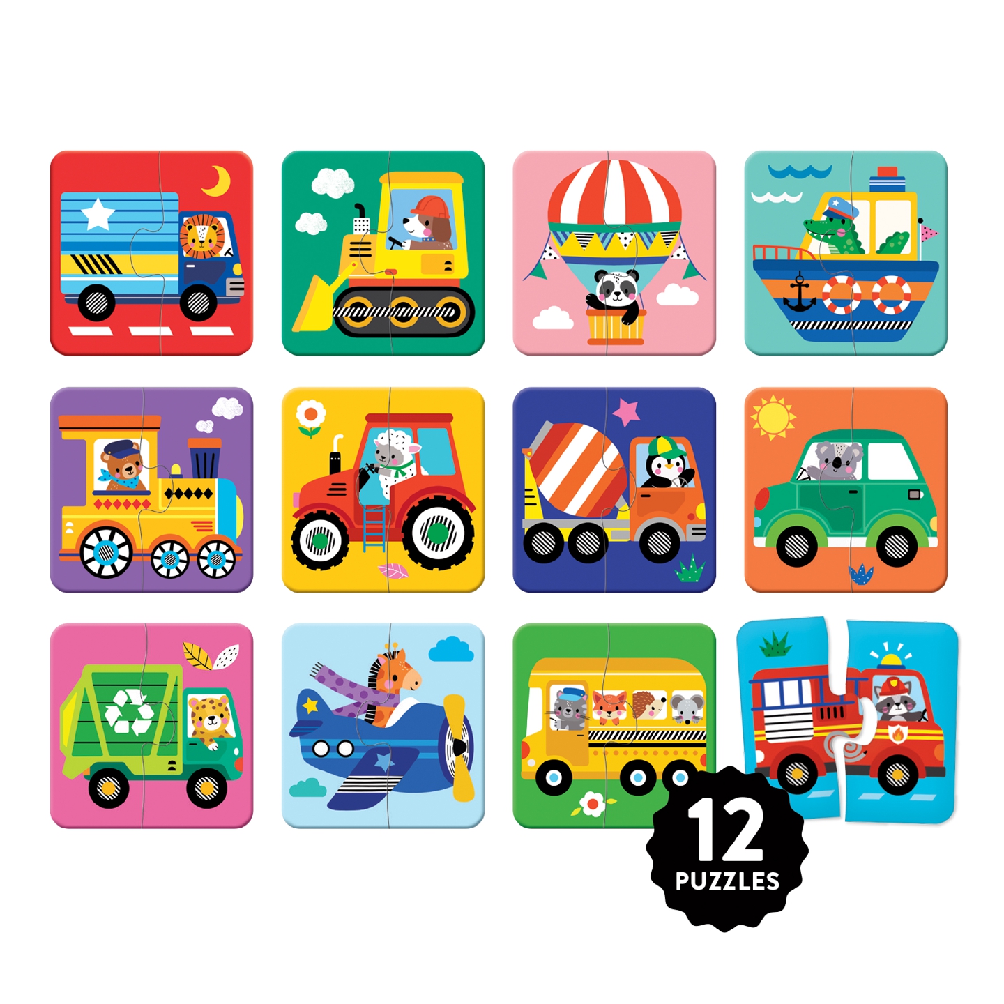 My First Vehicles 2 Piece Match-up Puzzles