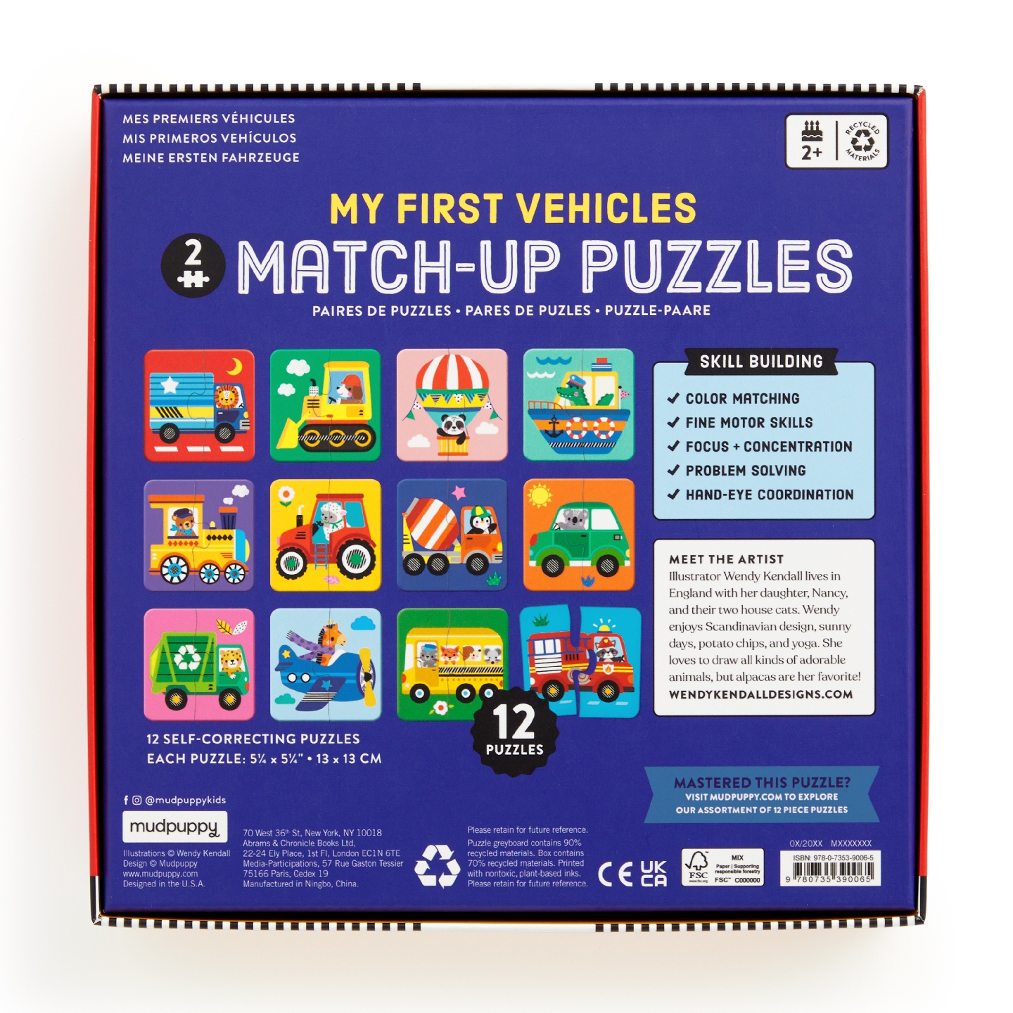 My First Vehicles 2 Piece Match-up Puzzles