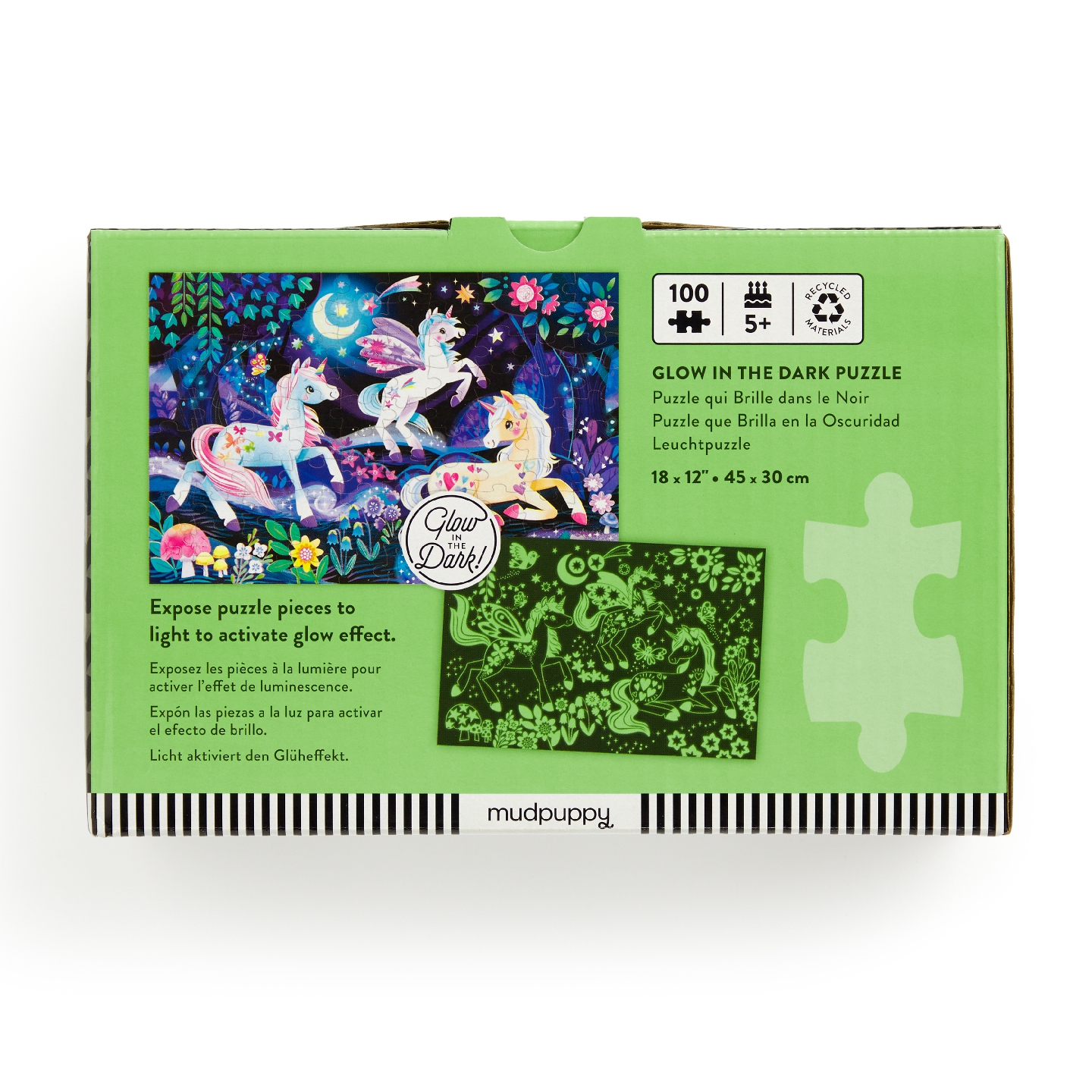 Unicorn Dreams 100 Piece Glow in the Dark Puzzle