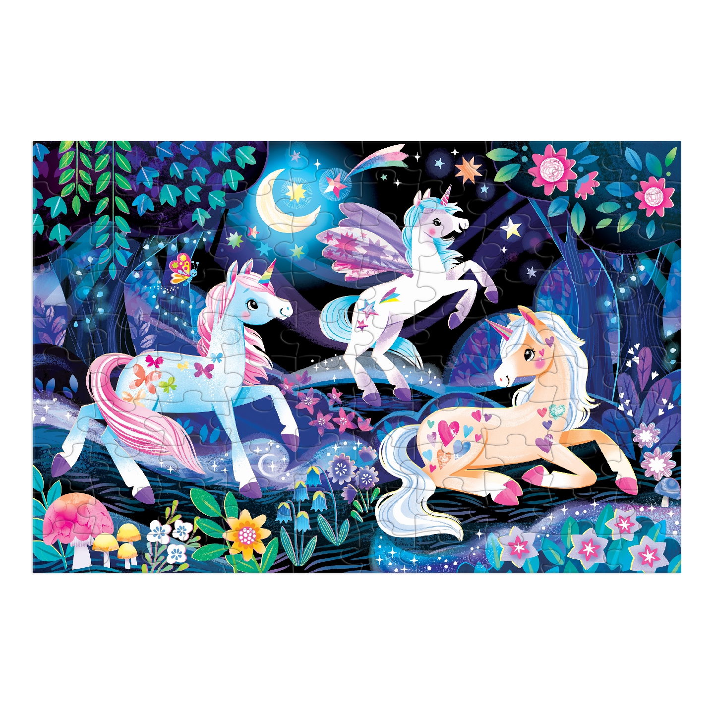 Unicorn Dreams 100 Piece Glow in the Dark Puzzle