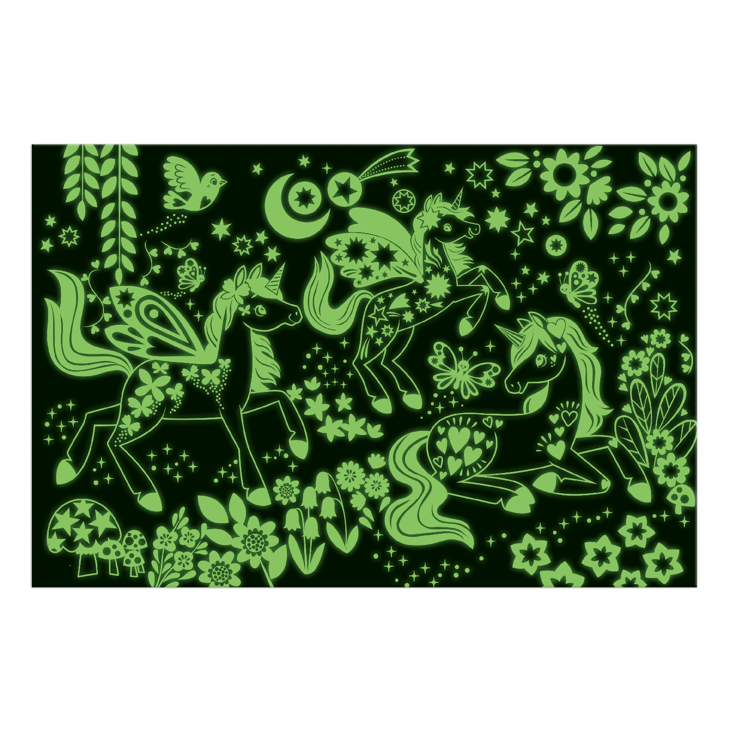 Unicorn Dreams 100 Piece Glow in the Dark Puzzle