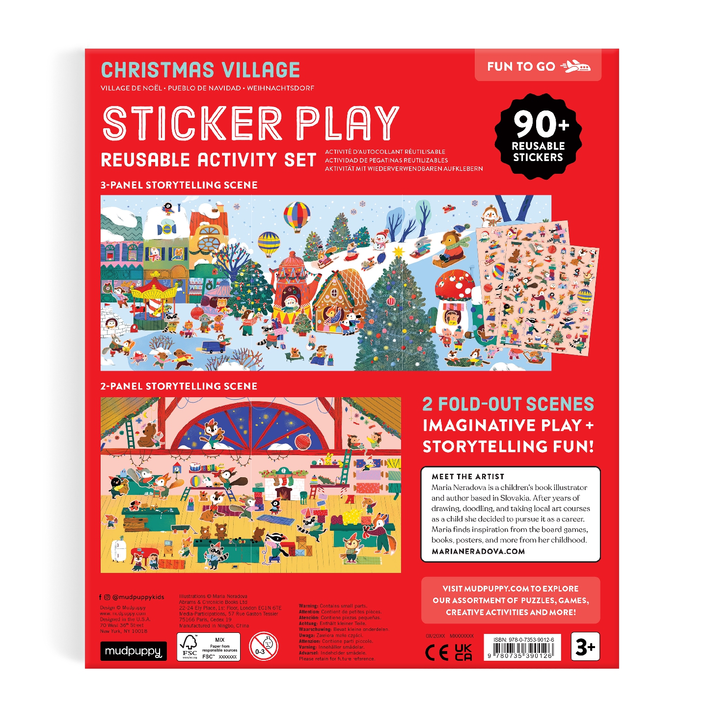 Christmas Village Sticker Play Reusable Activity Kit