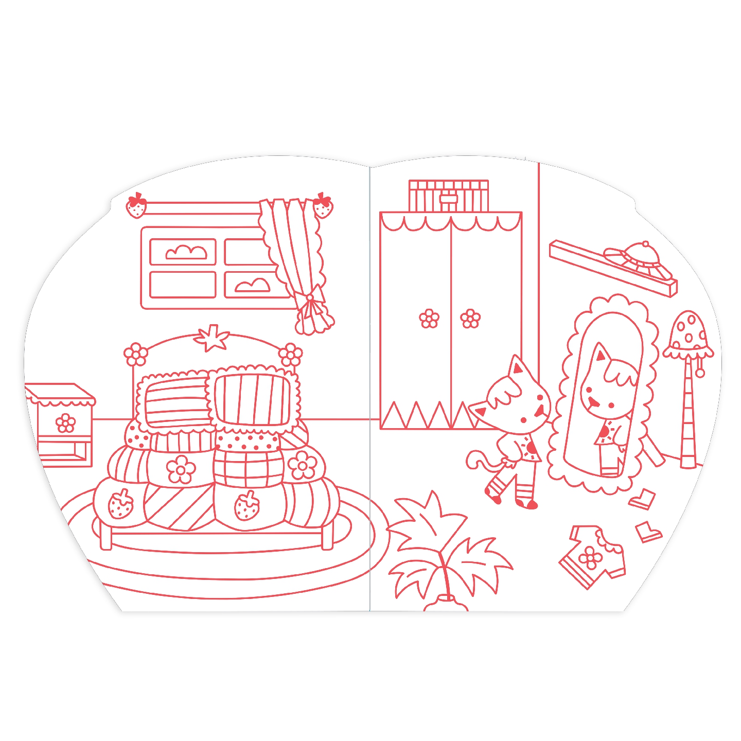 My Very Own Strawberry House Sticker + Coloring Book