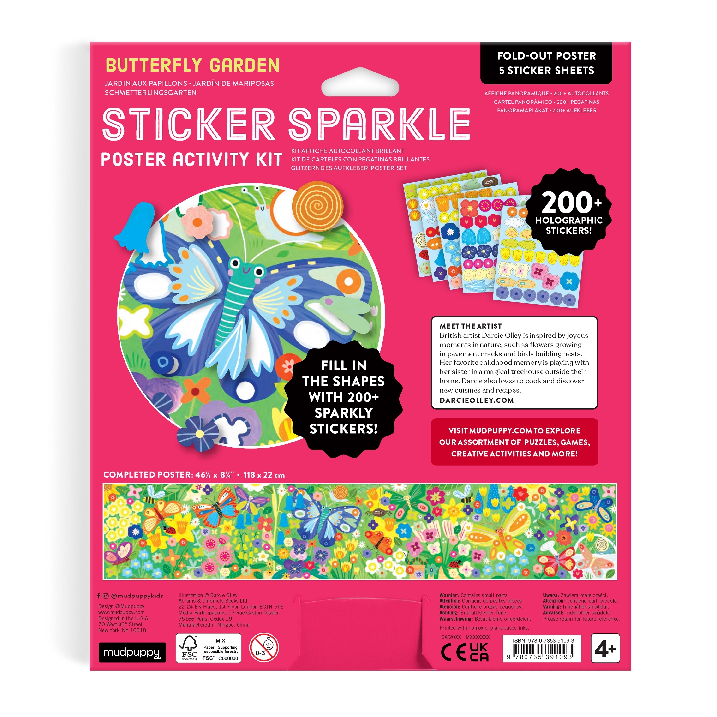 Butterfly Garden Sticker Sparkle Poster Activity Kit