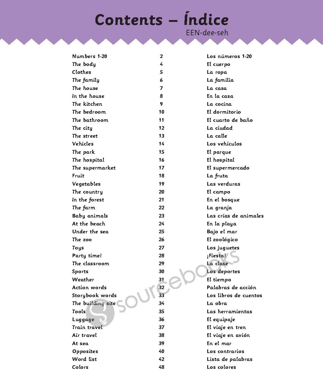 Spanish-English Picture Dictionary