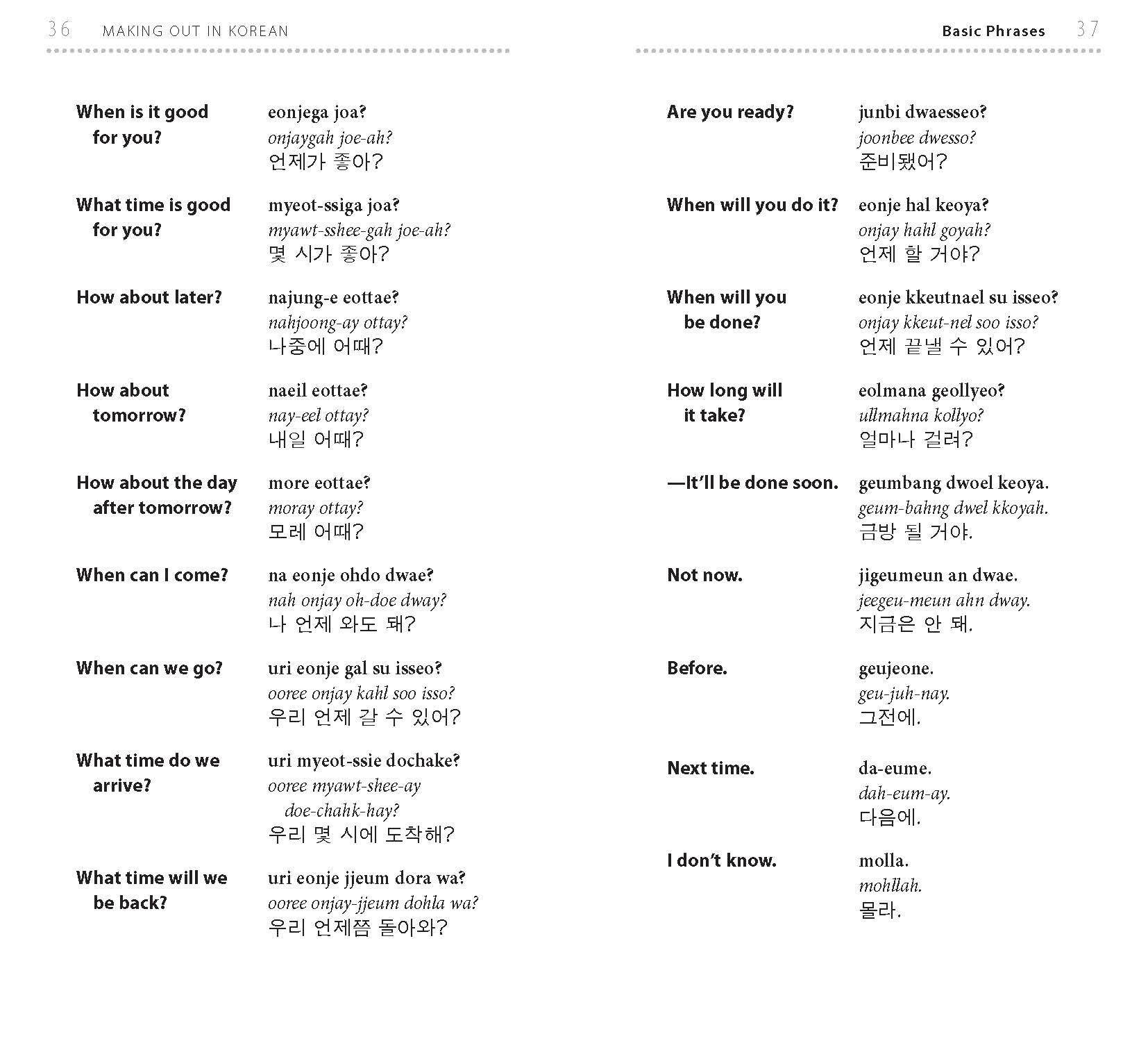 Making Out in Korean
