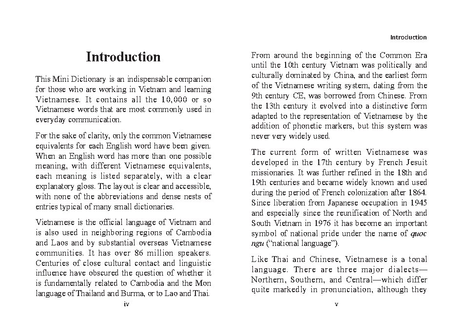 Mini Vietnamese Dictionary